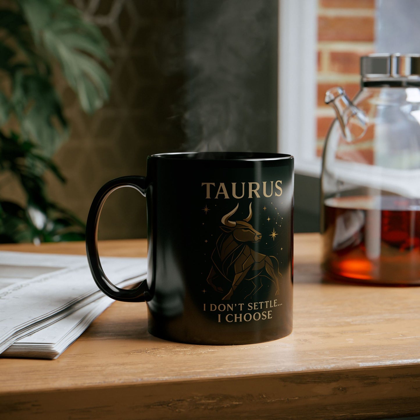 Taurus Astrology Mug, an ideal Taurus gift for those celebrating a Taurus birthday,inviting the stability and strength of the Taurus into every sip.