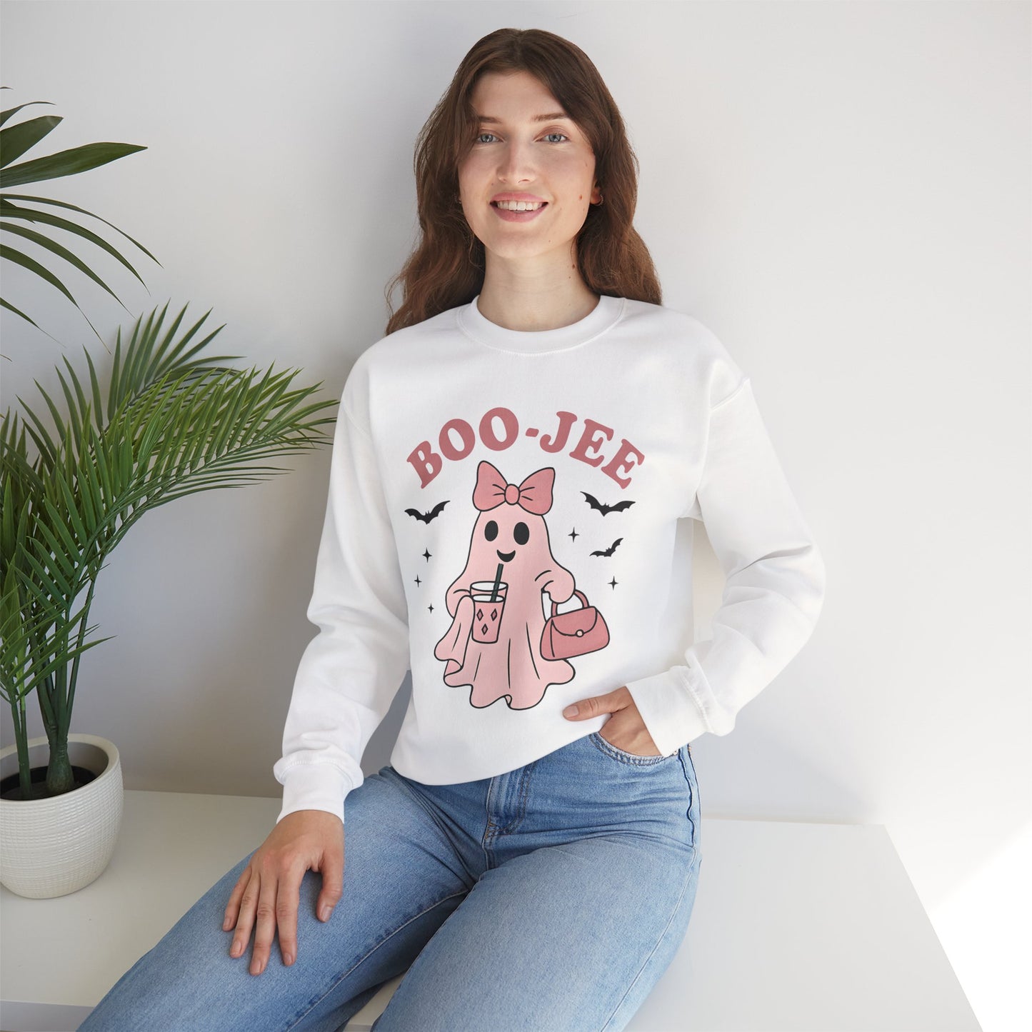 Halloween Ghost Crew neck,Cute Boo-Jee Ghost Sweatshirt, ,Spooky Season Pullover, Spooky Season Gift for Women, Ghost Sweater, Boojee Ghost.