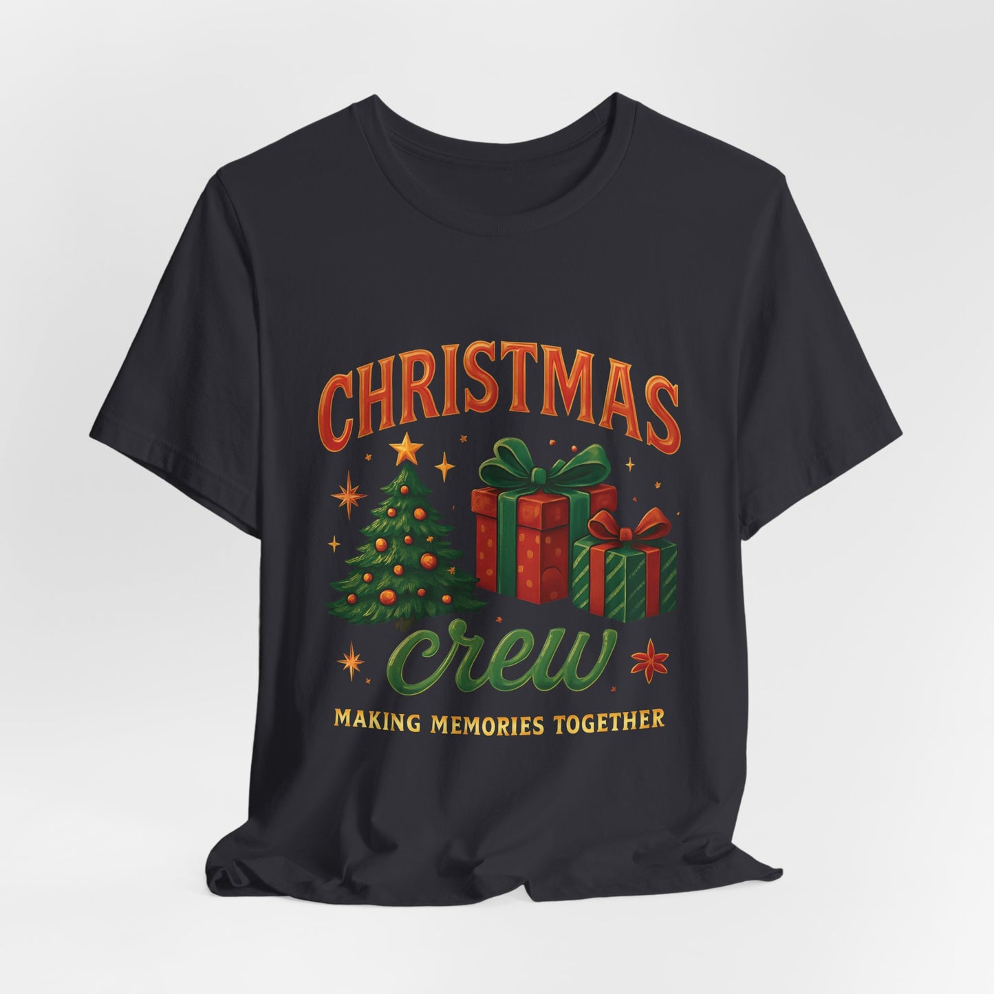 Festive Christmas Crew T-Shirt Bella Canvas, Perfect for the christmas queen in your life, it makes the cutest presents under the tree, or unites loved ones with matching xmas shirts.
