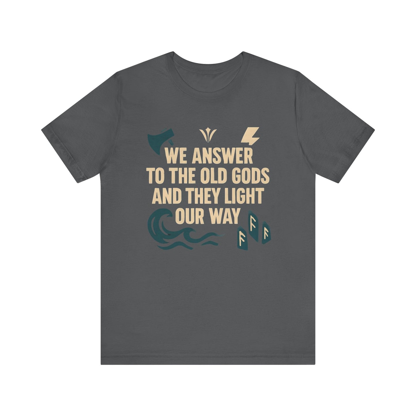 We Answer to the Old Gods Vikings TShirt, Embrace your ancestral roots with the "We Answer to the Old Gods".