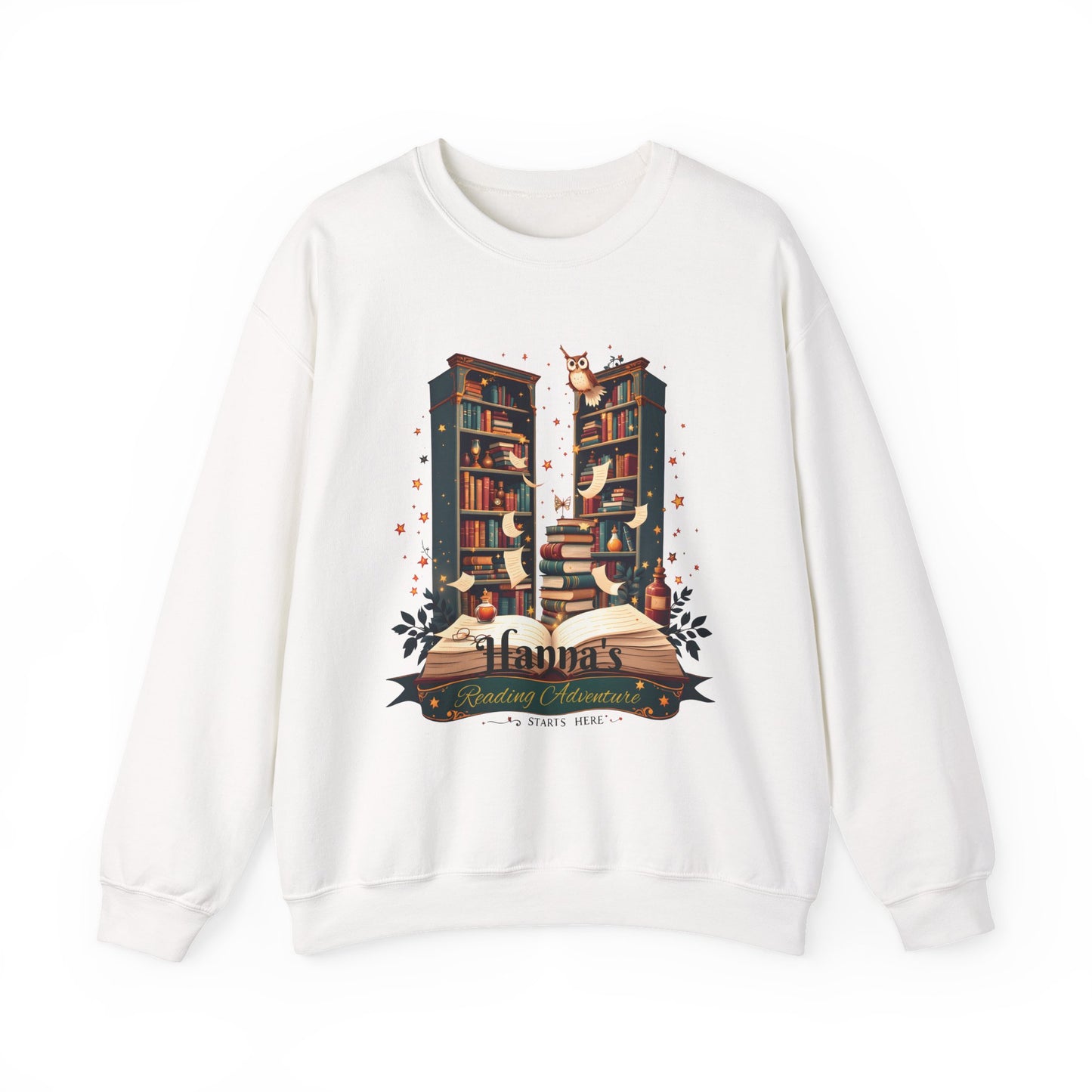 Personalized Book Lover Sweatshirt,Custom Name Reading Adventure Gift, Cozy Bookish Sweater, Reading Nook Aesthetic Pullover,bookworm gifts