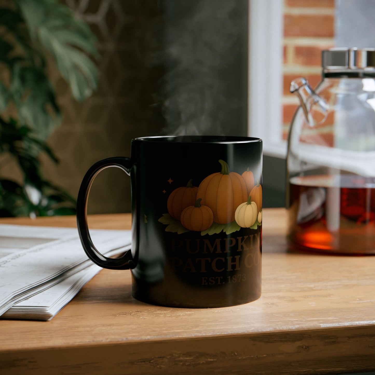 Pumpkin Coffee Mug, your new cozy companion for the fall season. This autumn coffee mug captures the spirit of harvest season.