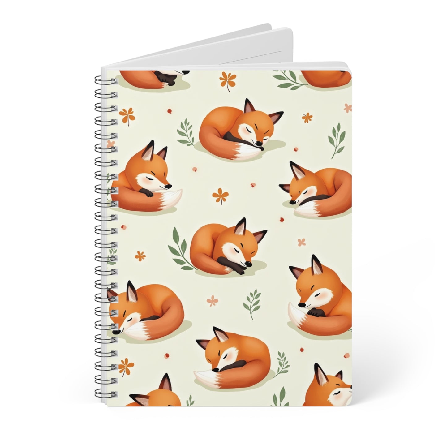 Autumn Fox Wirebound Notebook, the enchanting allure of woodland creatures comes alive on every page, Perfect for jotting down thoughts or sketching inspirations.