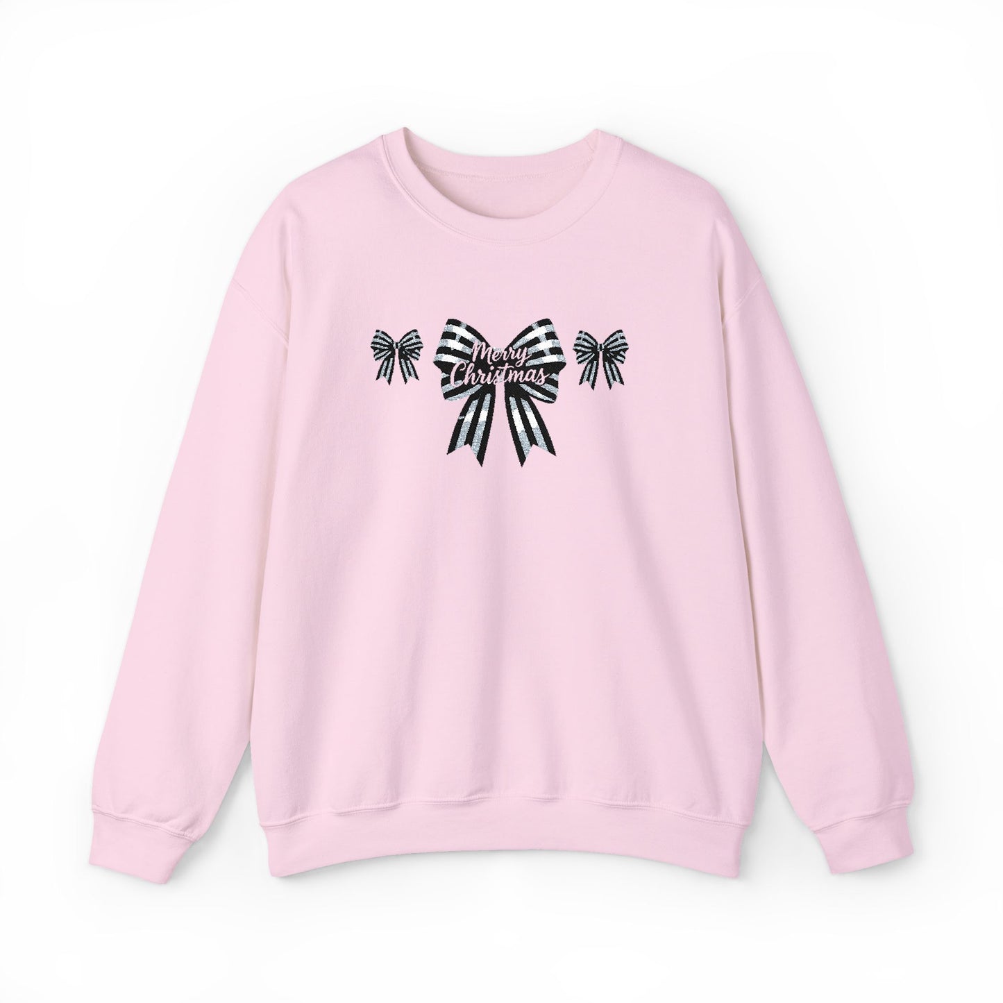 Festive Merry Christmas Bow Embroidered Jumper,the perfect xmas gift for mum, this festive sweater is sure to bring warmth and delight.