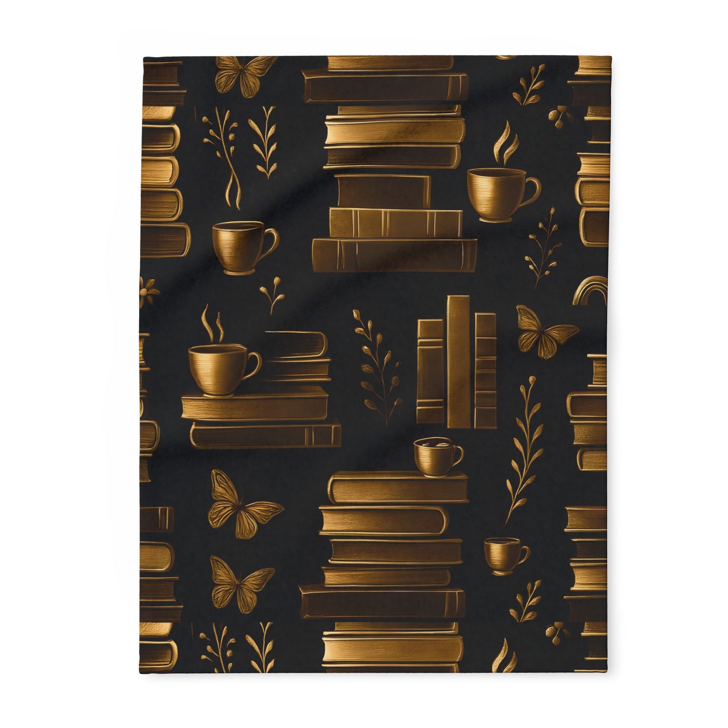 Cozy Bookshelf Fleece Blanket Perfect for Book Lovers, The soft texture invites you to snuggle up on chilly evenings, making it an ideal companion for reading or watching your favorite movies.