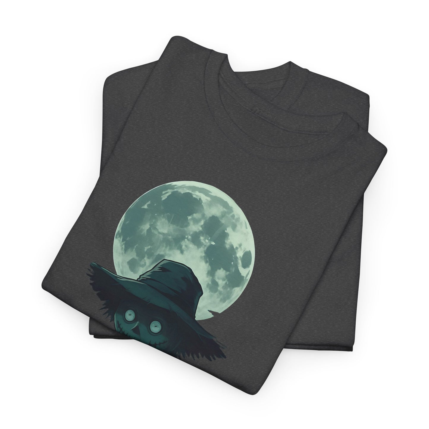 Halloween Scarecrow T-Shirt, This scarecrow shirt captures the essence of the season, transforming the traditional harvest icon into a pumpkin scarecrow that’s both captivating and chilling.Halloween