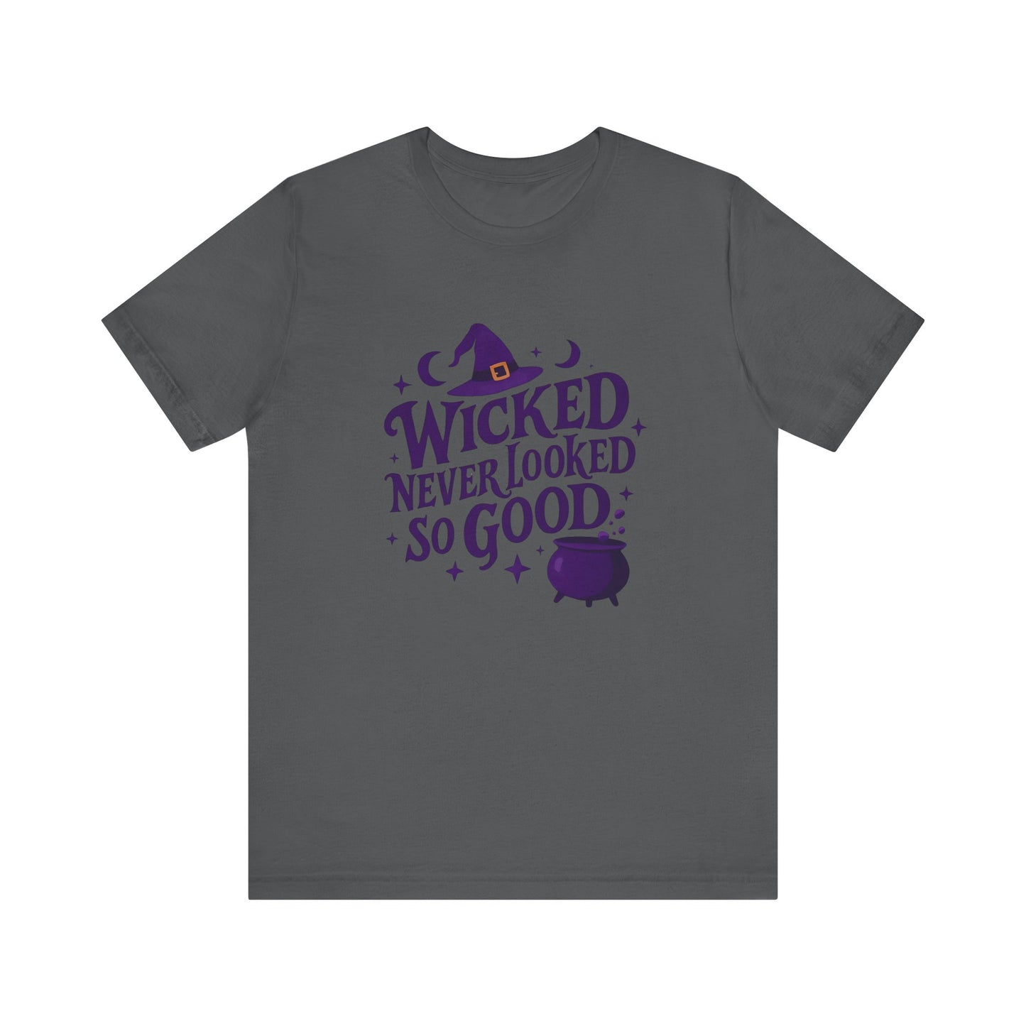 Wicked Never Looked So Good T-Shirt, a spellbinding addition to any witchy wardrobe, embodying the mischievous charm of witchcraft.