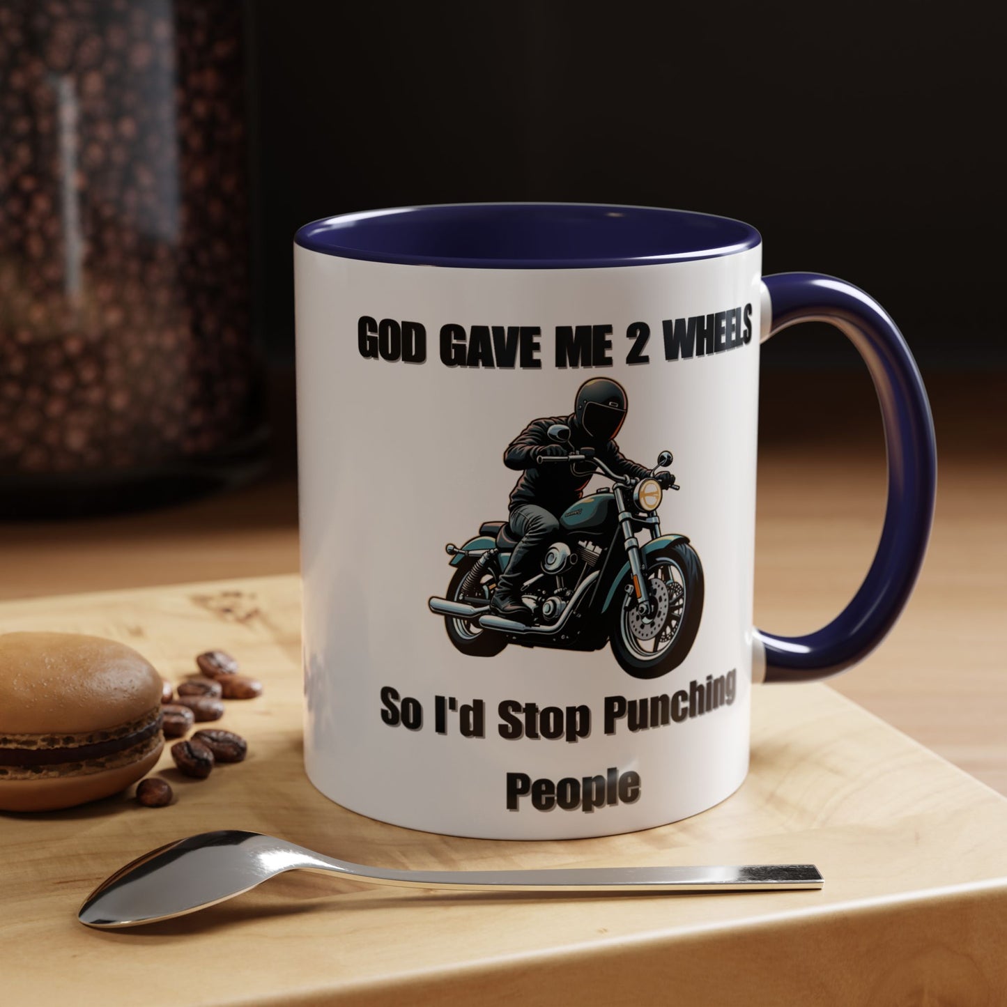 Motorcycle Humor Coffee Mug - Perfect for coffee lovers and motorcycle enthusiasts alike, this mug embodies a playful yet edgy vibe.