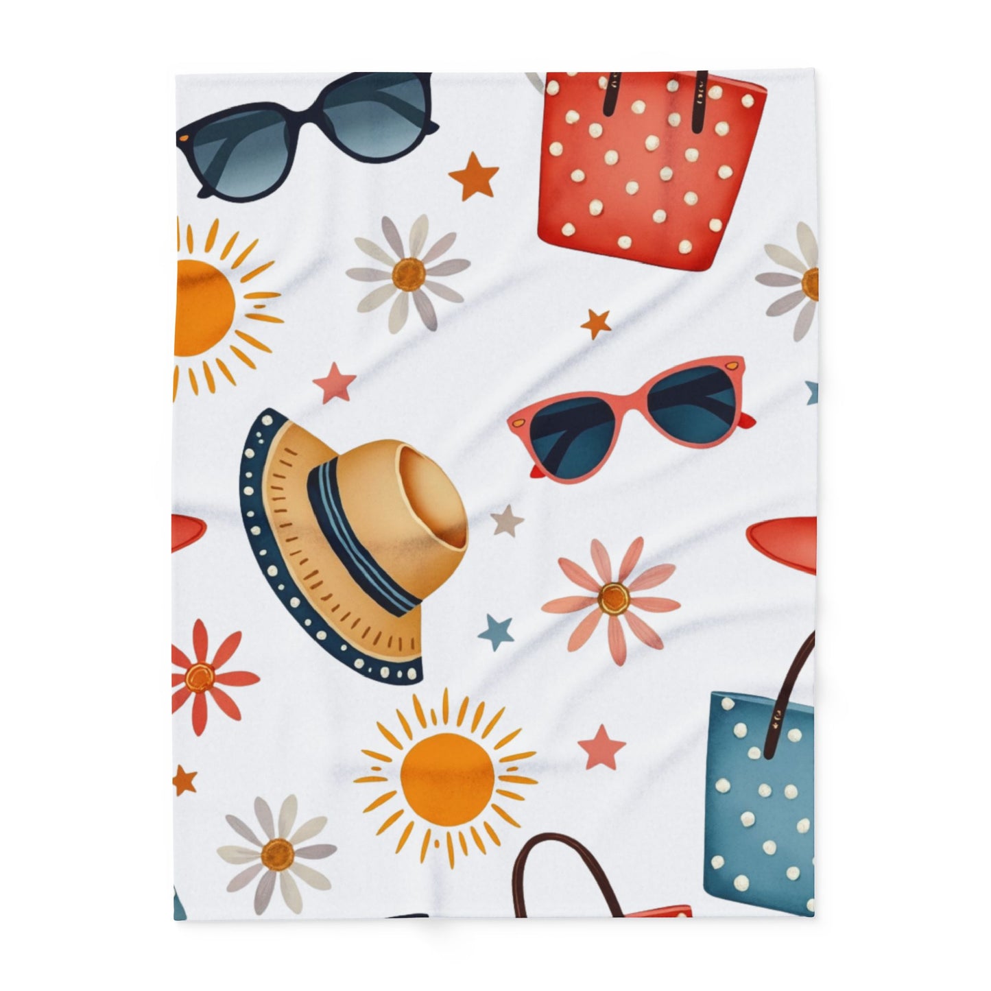 Summer Vibe Fleece Blanket | Perfect for cozying up on chilly nights, this blanket brings a vibrant touch to your living space.