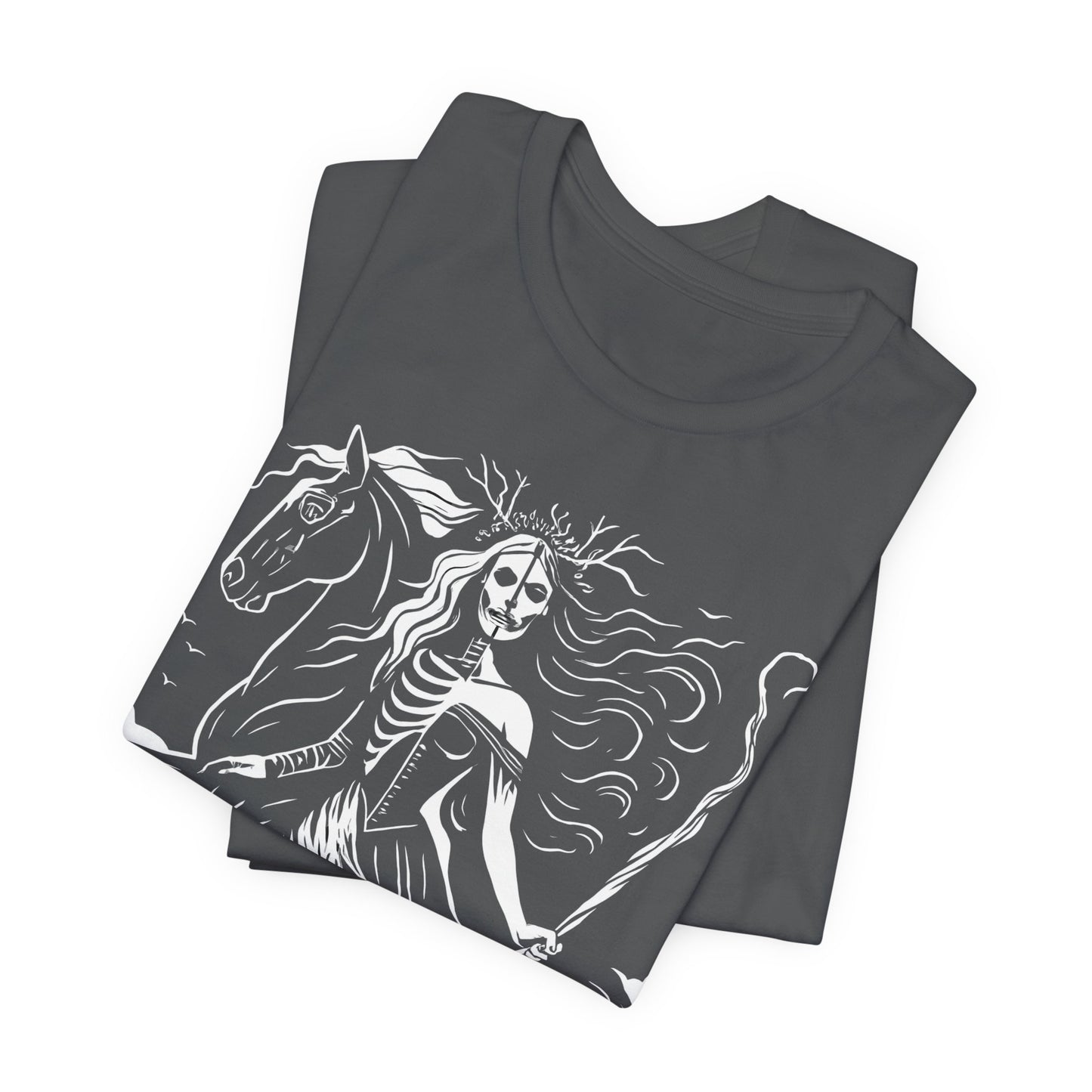Pagan Goddess Hel Viking T-shirt, This piece of Viking apparel is more than just a shirt; it's a tribute to the enigmatic goddess of death.