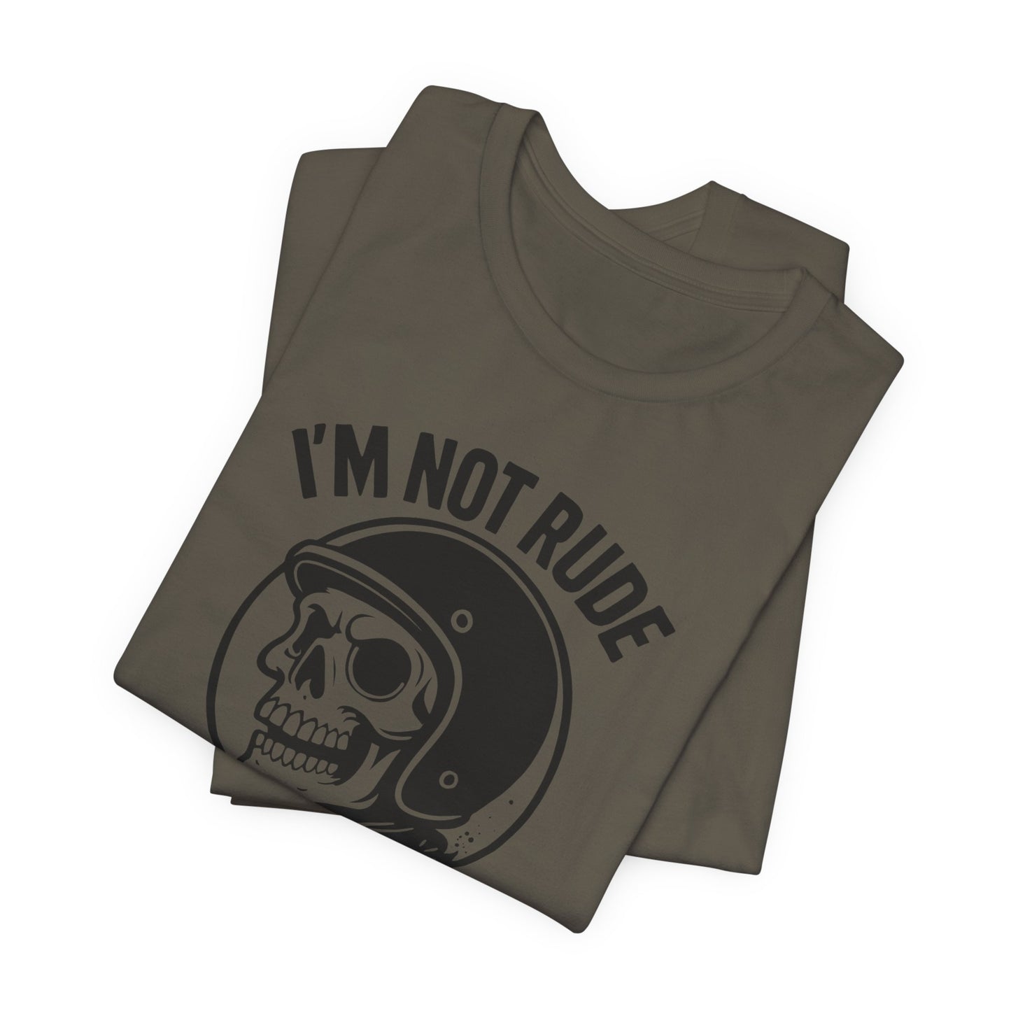 I'm Not Rude I'm Just Honest Skull Biker T-Shirt, This sarcasm tee is your ultimate motorcycle apparel, featuring a bold skull graphic tee alongside the fierce message that speaks to your unapologetic nature.Motorcycle Apparel