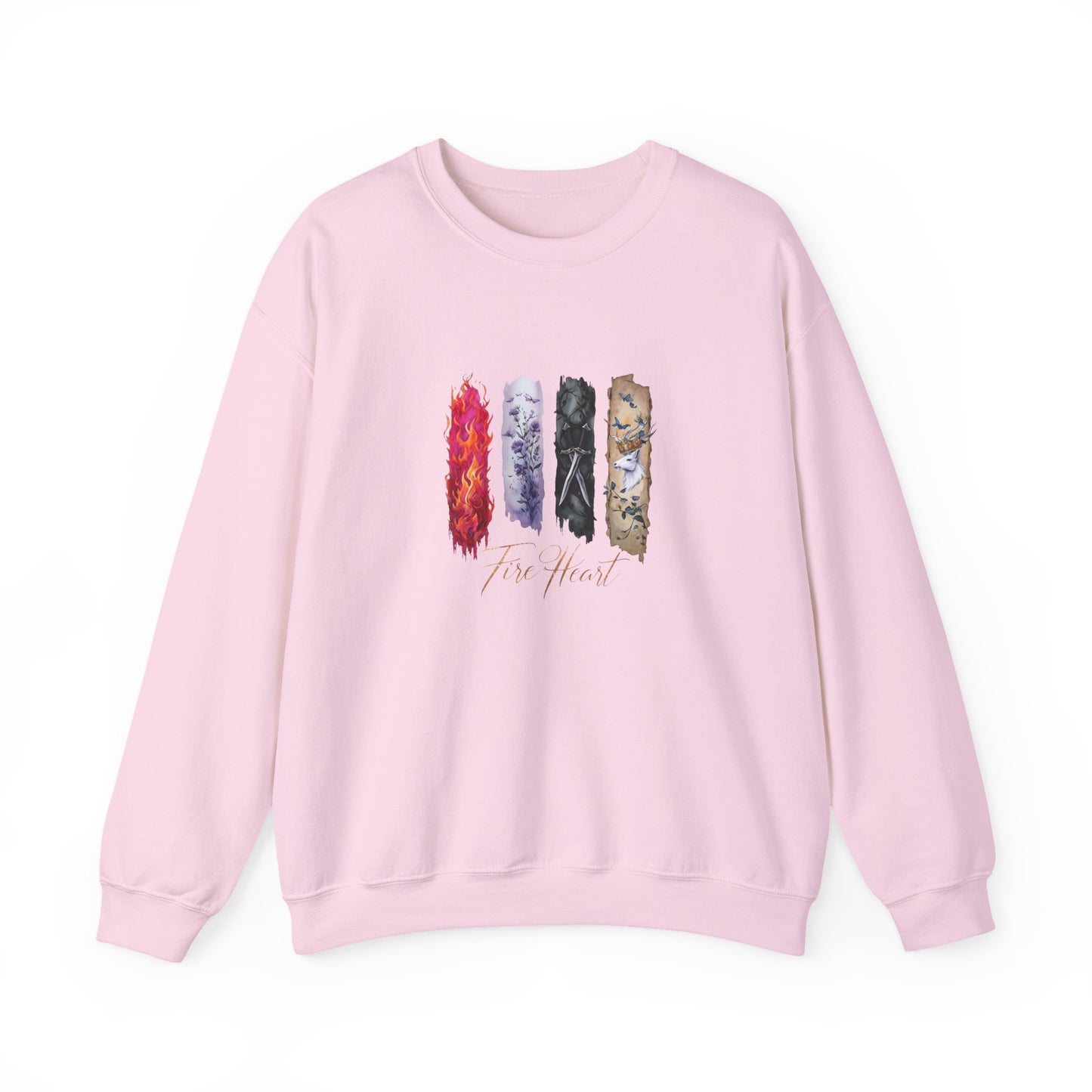 Fire Heart Sweatshirt, Heir of Fire, perfect for book lovers, especially fans of Sarah J. Maas and her character Aelin Ashryver Galathynius.
