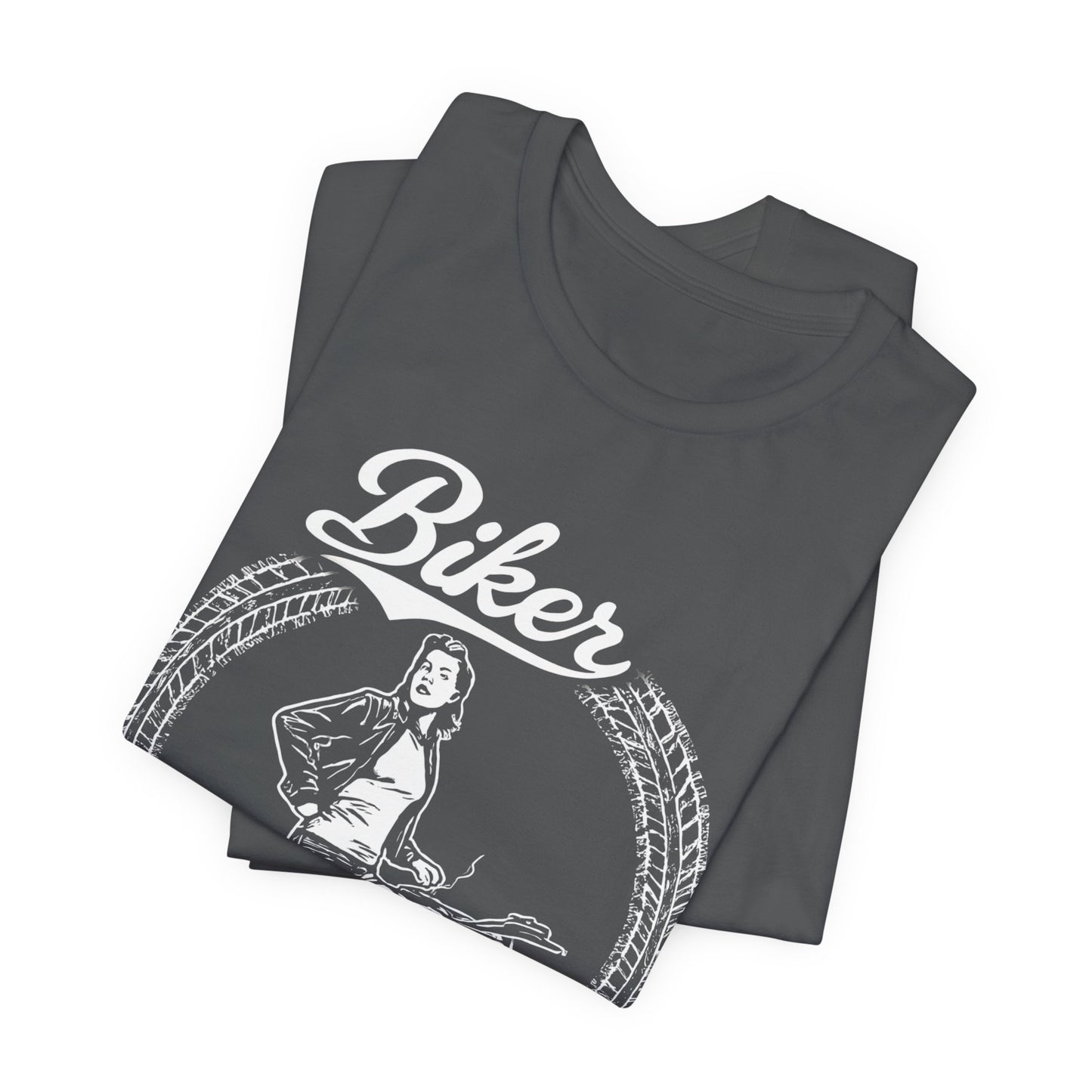 Biker Tshirt, Motorcycle Tee, This Motorcycle Tee is crafted with a striking Motorcycle Design, perfect for the empowered Female Biker.