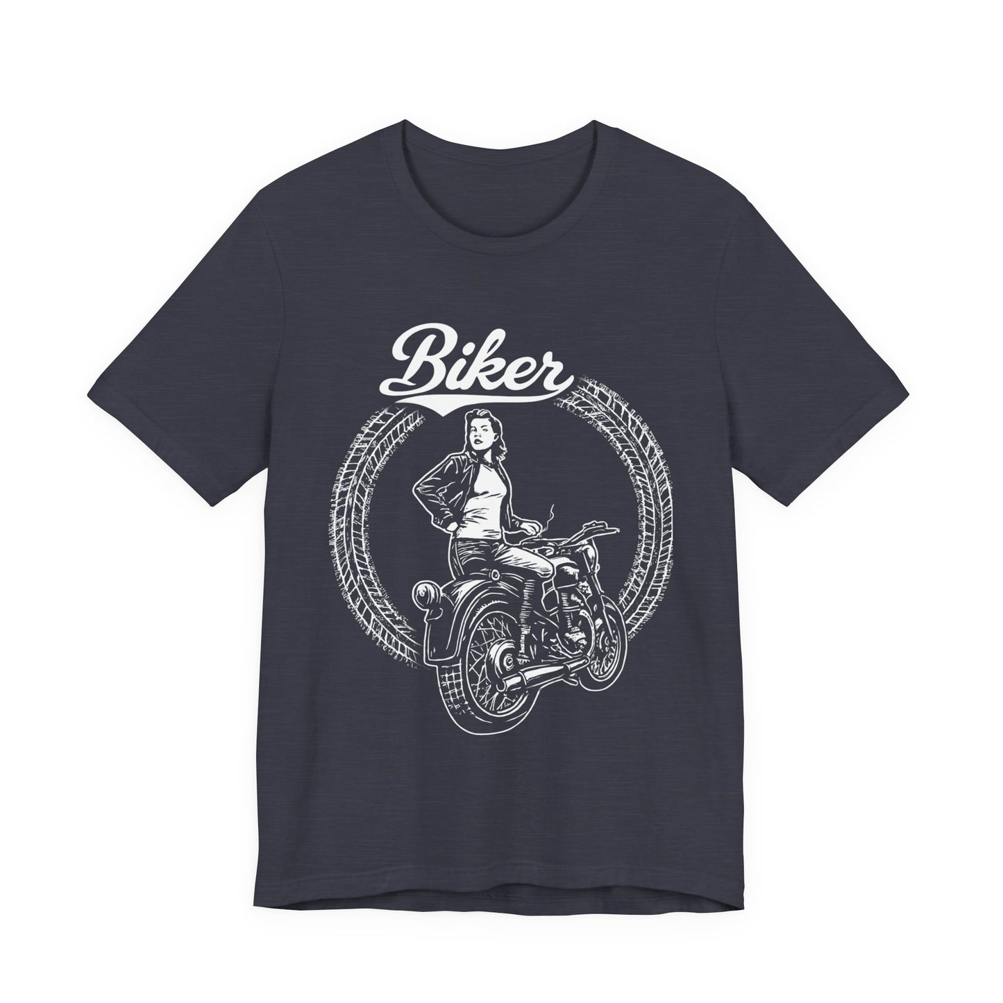 Biker Tshirt, Motorcycle Tee, This Motorcycle Tee is crafted with a striking Motorcycle Design, perfect for the empowered Female Biker.