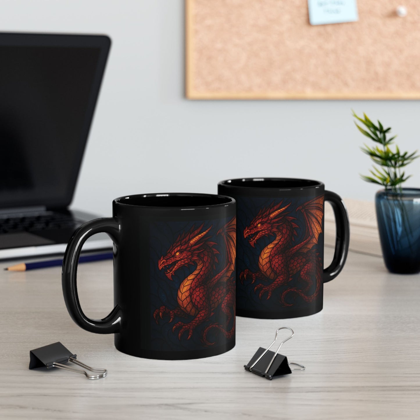 Stained Glass Effect Dragon Coffee Mug, Whether for your morning coffee or evening tea, this dragon cup is the perfect dragon gift for any dragon lover. Experience the enchantment of every brew with this unique dragon coffee mug.