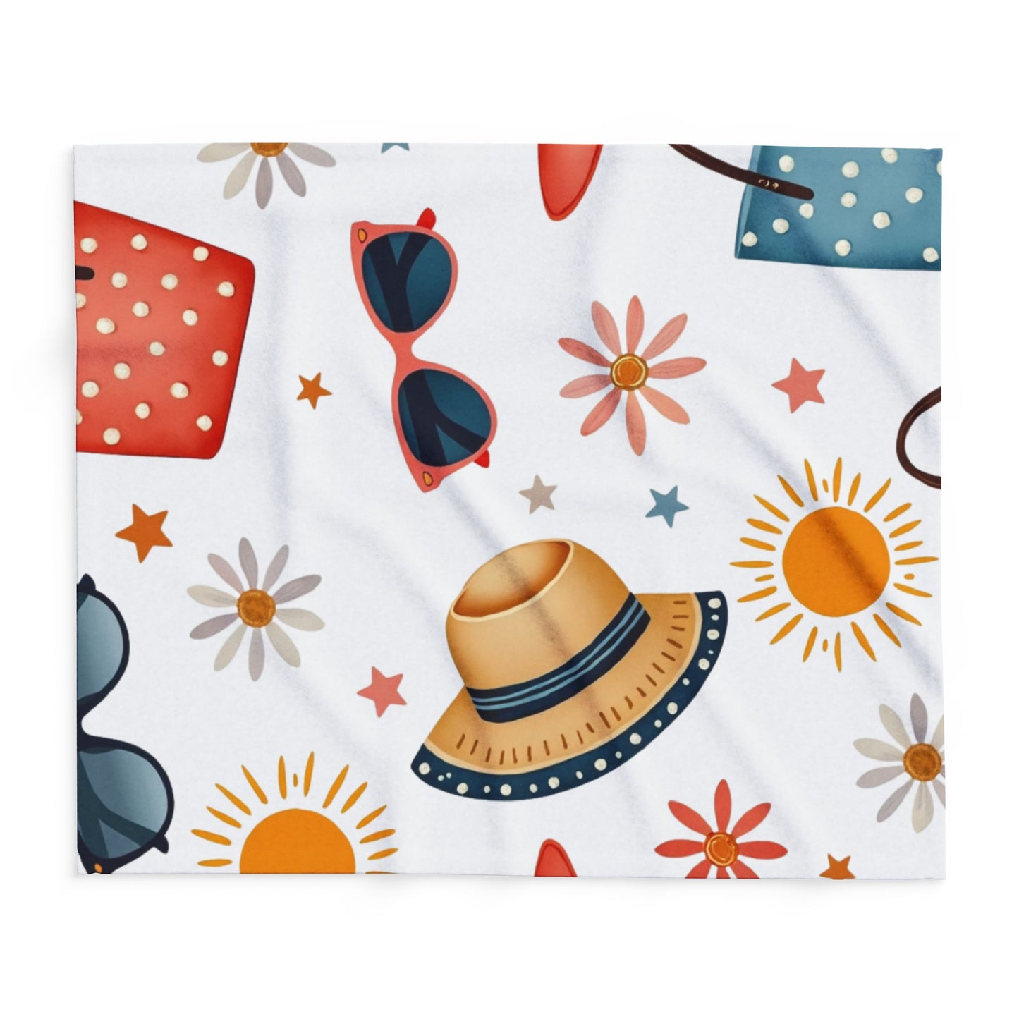 Summer Vibe Fleece Blanket | Perfect for cozying up on chilly nights, this blanket brings a vibrant touch to your living space.