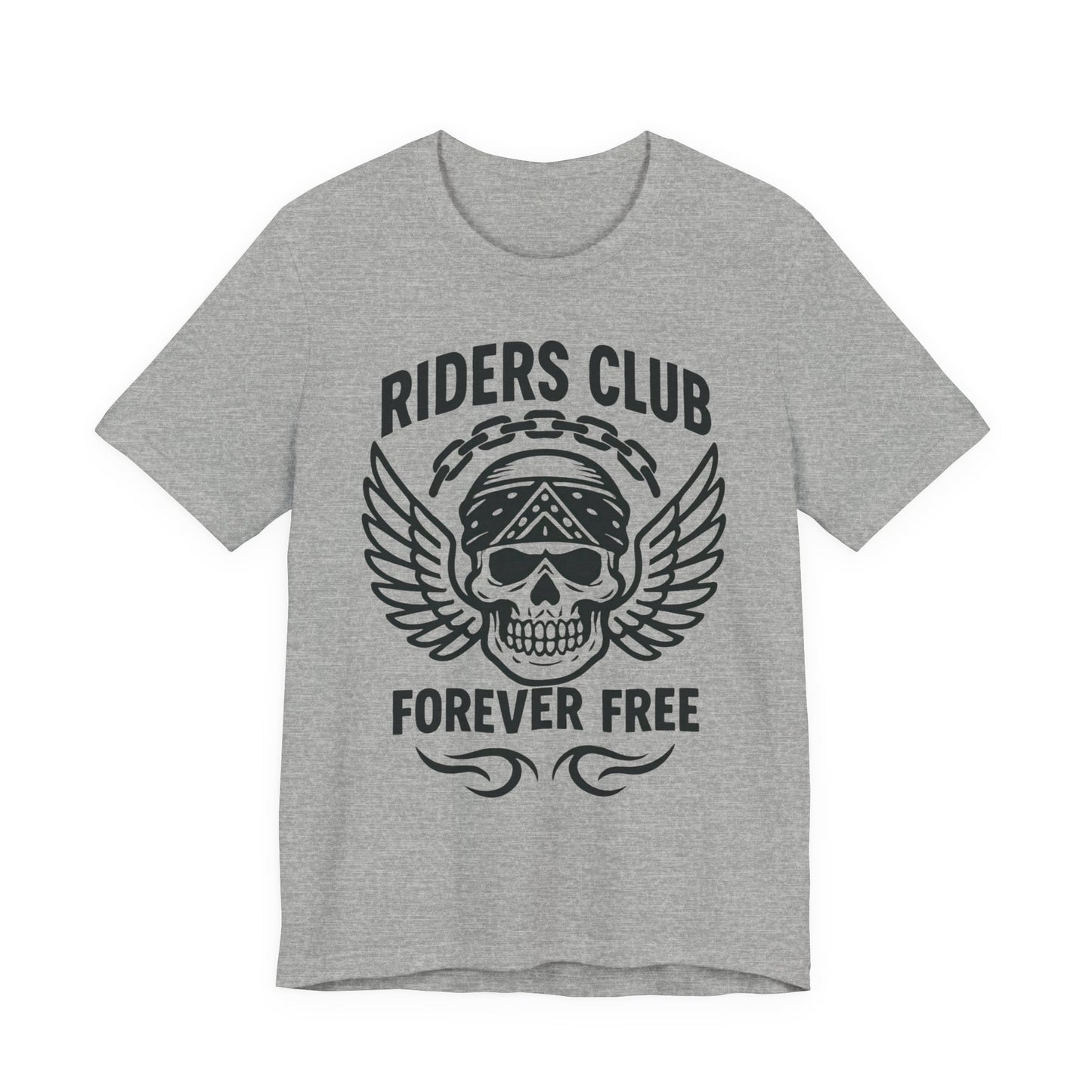Forever Free Skull Biker Shirt, a declaration of independence for every motorcycle rider. Boasting a striking skull graphic, this motorcycle shirt embodies the fierce spirit of the open road.