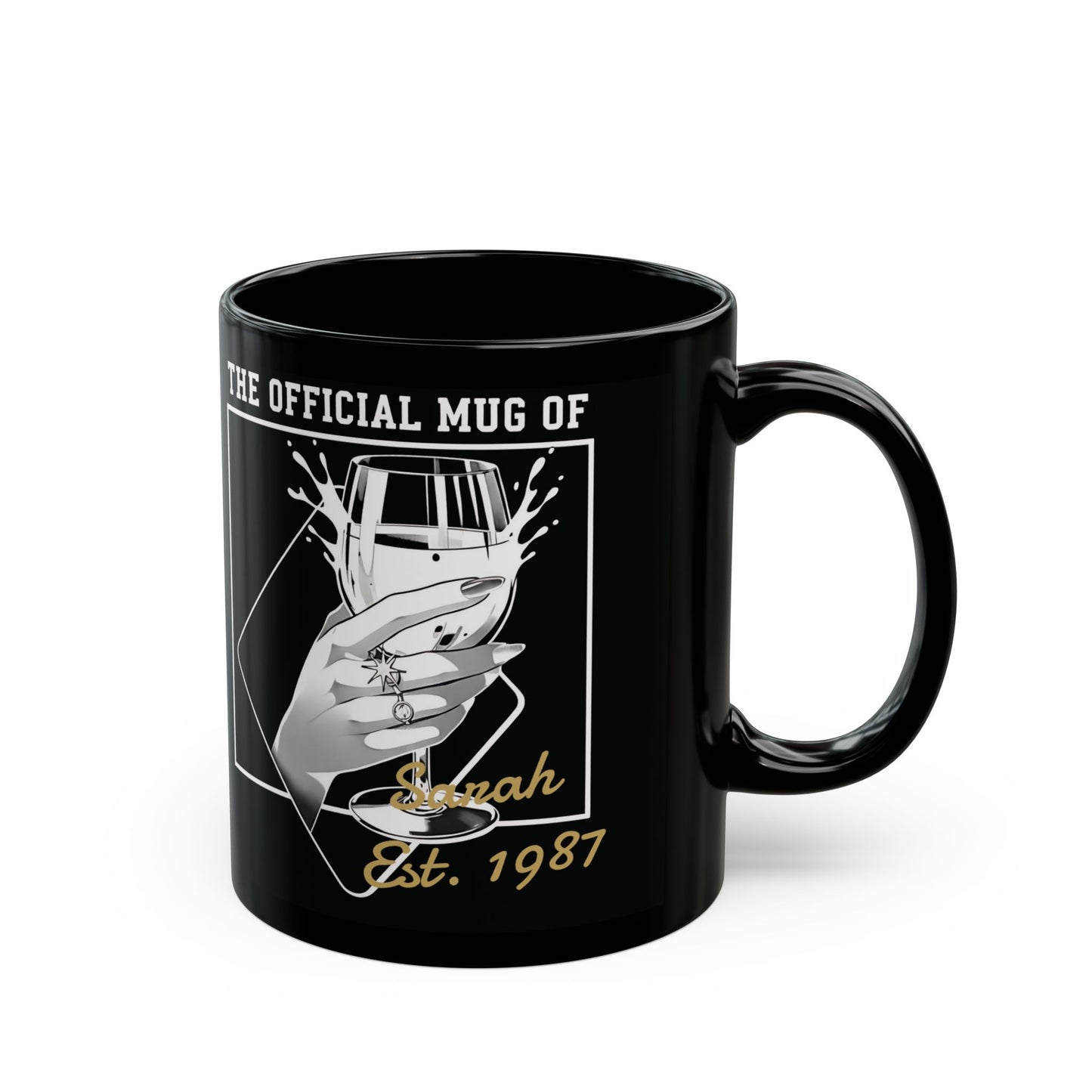 Funny Midlife Crisis Mug | Coffee or Wine Cup with Personalised Name | Birthday Gift for Women 40s 50s | Wine Lover Gift