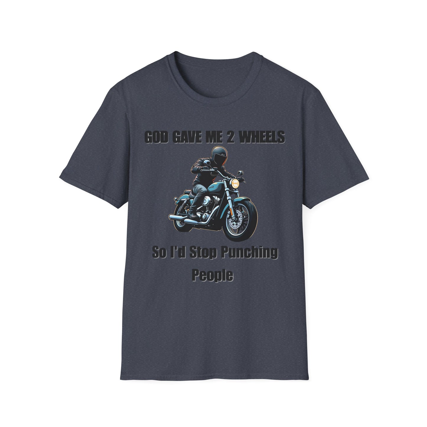 God Gave Me 2 Wheels, Funny Tee for Motorcycle Lovers, must-have for those who live life on two wheels.