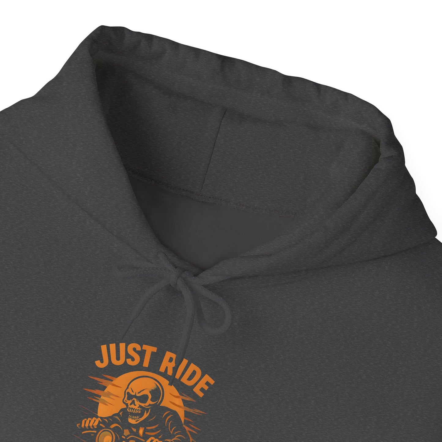 Just Ride Skull Motorcycle Hoodie, this motorbike hoodie isn't just about style; it captures the rebellious spirit of the open road.