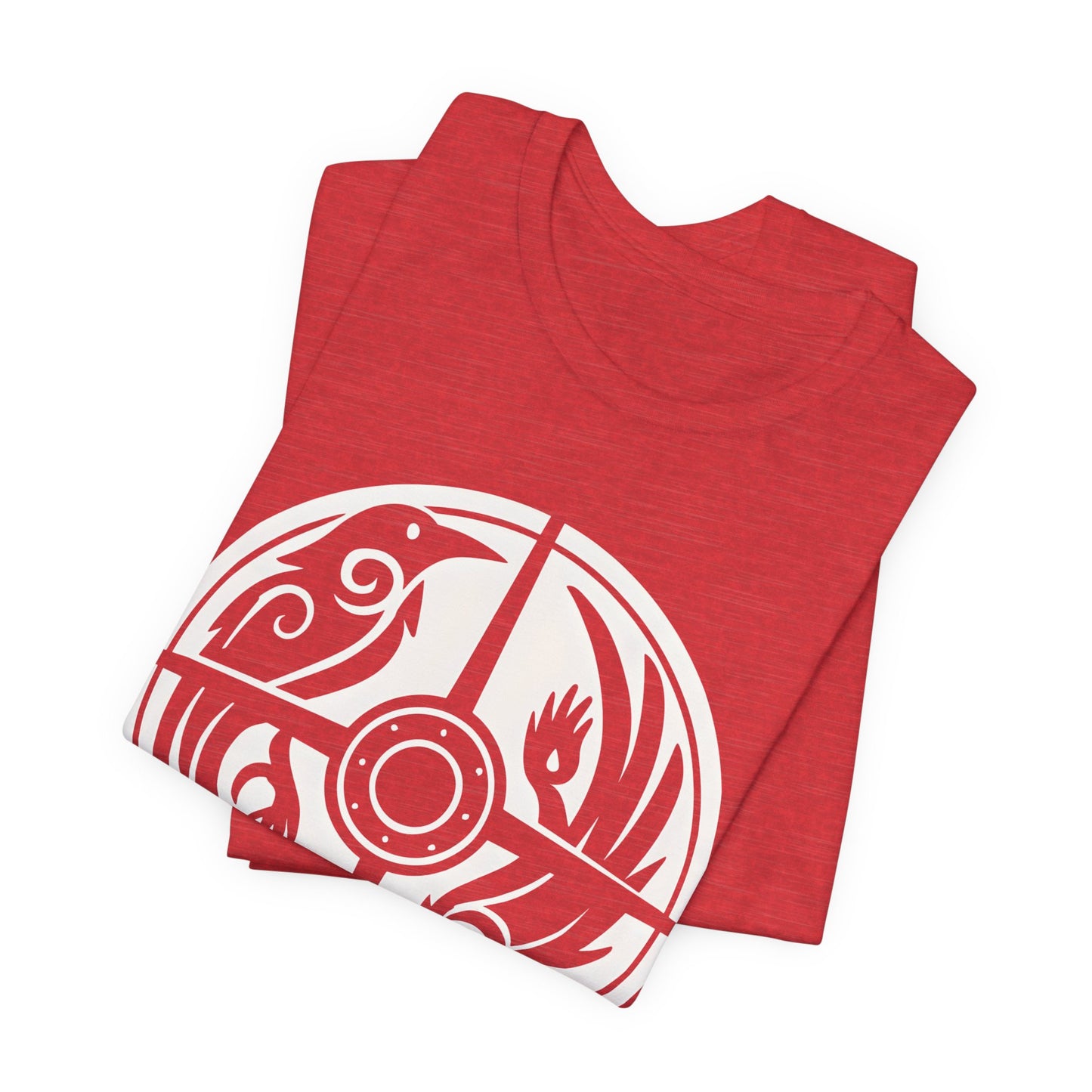 Norse Raven Shield T-shirt, Embrace the spirit of ancient warriors, an essential piece for any lover of Viking apparel.