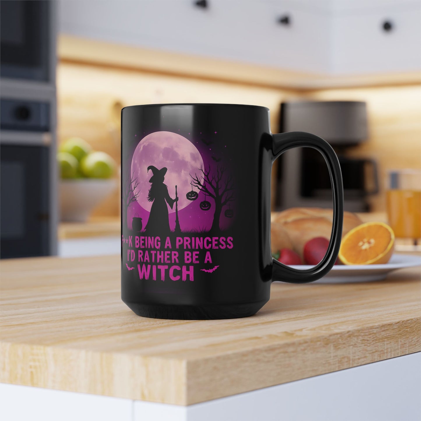 F**k Being A Princess I'd Rather Be A Witch Mug,casting a spell of inspiration over your day. Whether you're a fan of spooky mugs or simply adore cute Halloween mugs, this witch mug is a bewitching piece of witchy stuff.