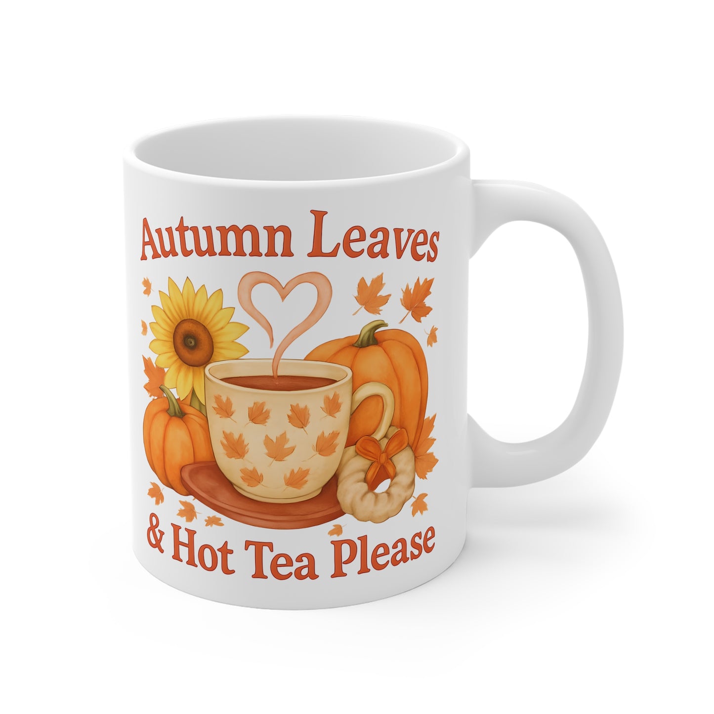 Autumnal Mug for Tea Lovers, Whether you fancy a cuppa or a heartwarming autumn coffee, this pumpkin mug is your perfect companion.