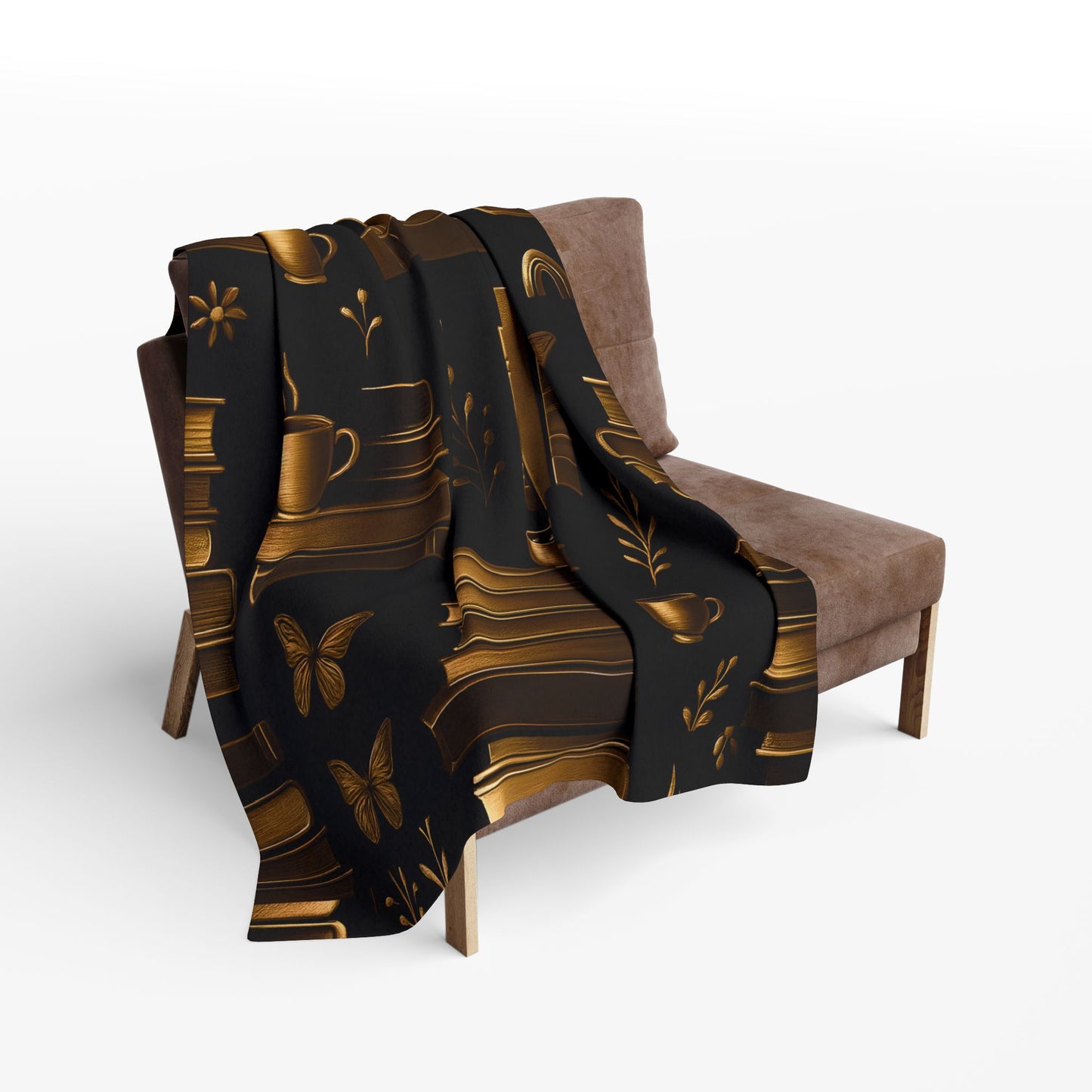 Cozy Bookshelf Fleece Blanket Perfect for Book Lovers, The soft texture invites you to snuggle up on chilly evenings, making it an ideal companion for reading or watching your favorite movies.