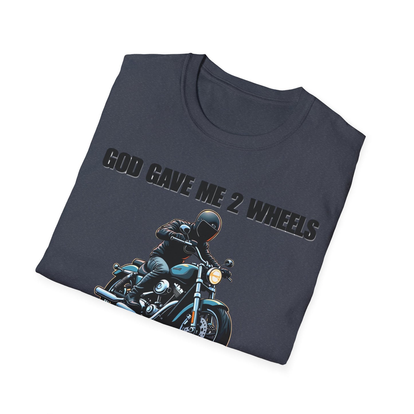 God Gave Me 2 Wheels, Funny Tee for Motorcycle Lovers, must-have for those who live life on two wheels.