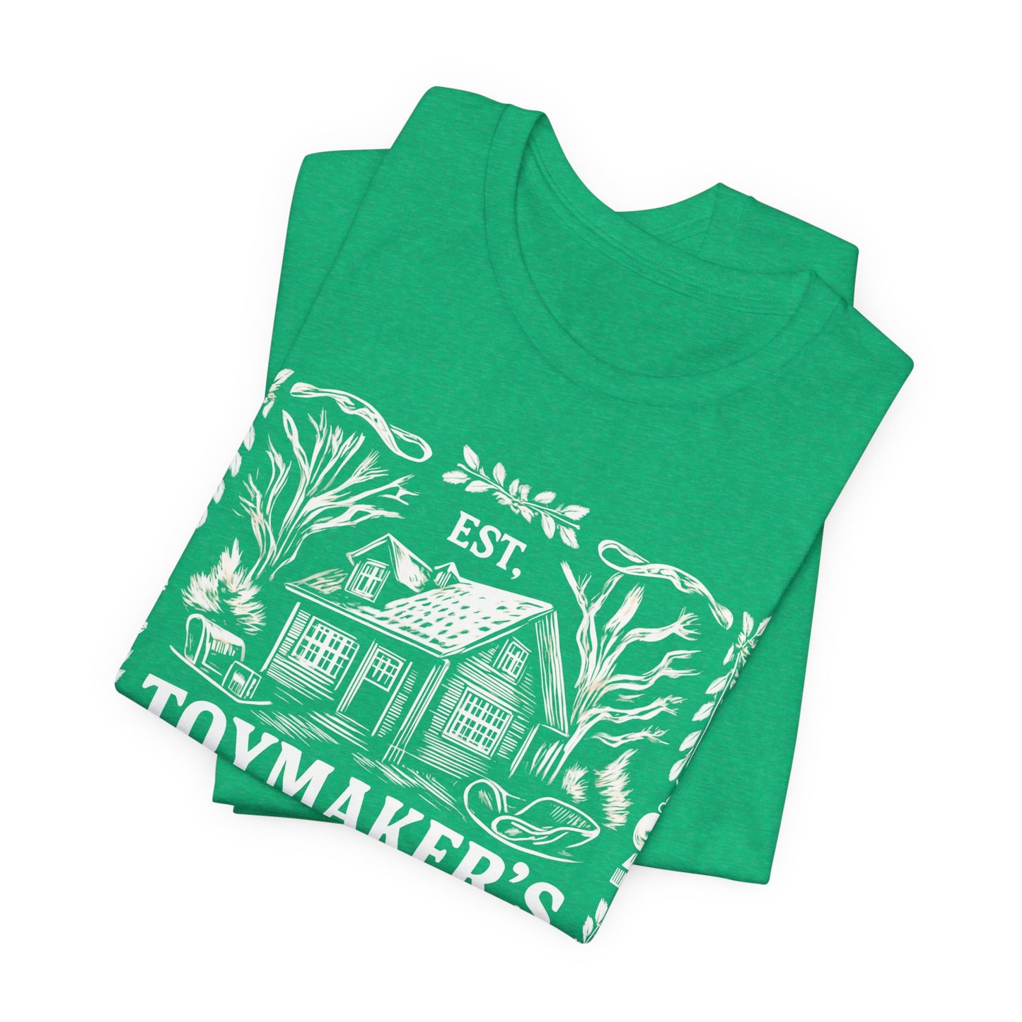 Nostalgic Christmas Tee, Vintage Toymaker Guild, a delightful nod to the nostalgic charm of Christmas past, a heart warming secret Santa idea.