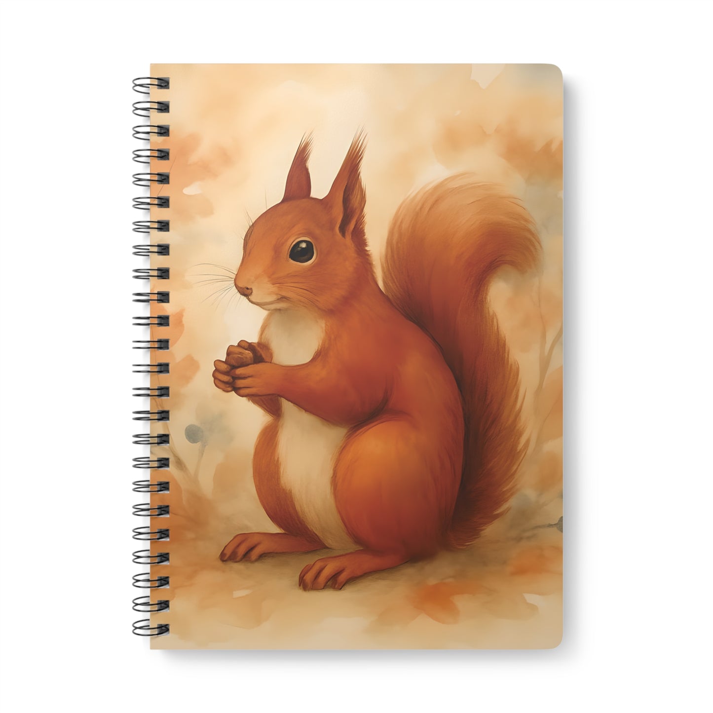 Squirrel Art Nature Notebook, this cute spiral notebook is perfect for squirrel lovers and dreamers alike.