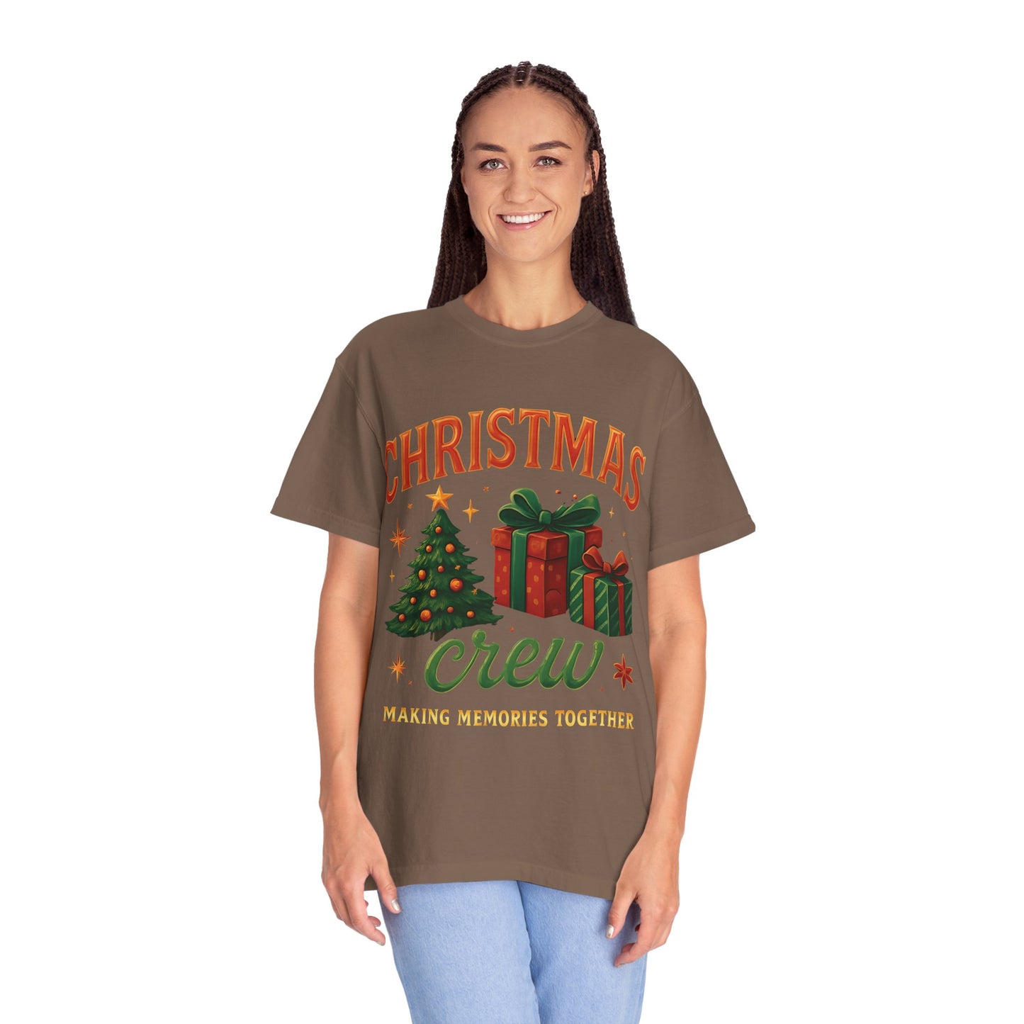 Comfort Colors Christmas Crew T-shirt, Step into the magic of Christmas 2025 with the Comfort Colours Christmas Crew Tee.