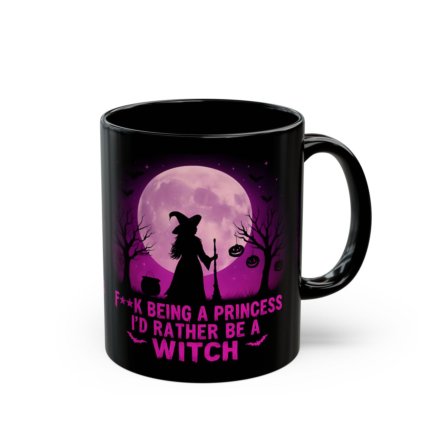 F**k Being A Princess I'd Rather Be A Witch Mug,casting a spell of inspiration over your day. Whether you're a fan of spooky mugs or simply adore cute Halloween mugs, this witch mug is a bewitching piece of witchy stuff.