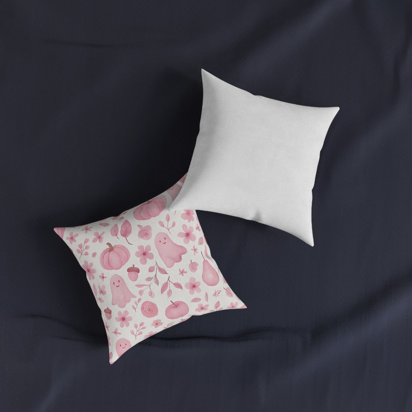 Pink Halloween Pillow, Each autumn throw pillow is crafted to harmonize effortlessly with your pink living room, creating a serene, yet stylish retreat.
