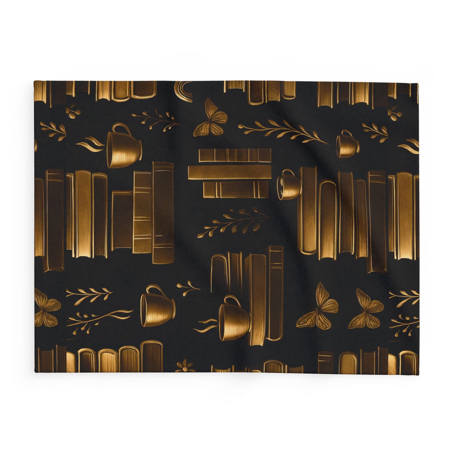 Cozy Bookshelf Fleece Blanket Perfect for Book Lovers, The soft texture invites you to snuggle up on chilly evenings, making it an ideal companion for reading or watching your favorite movies.