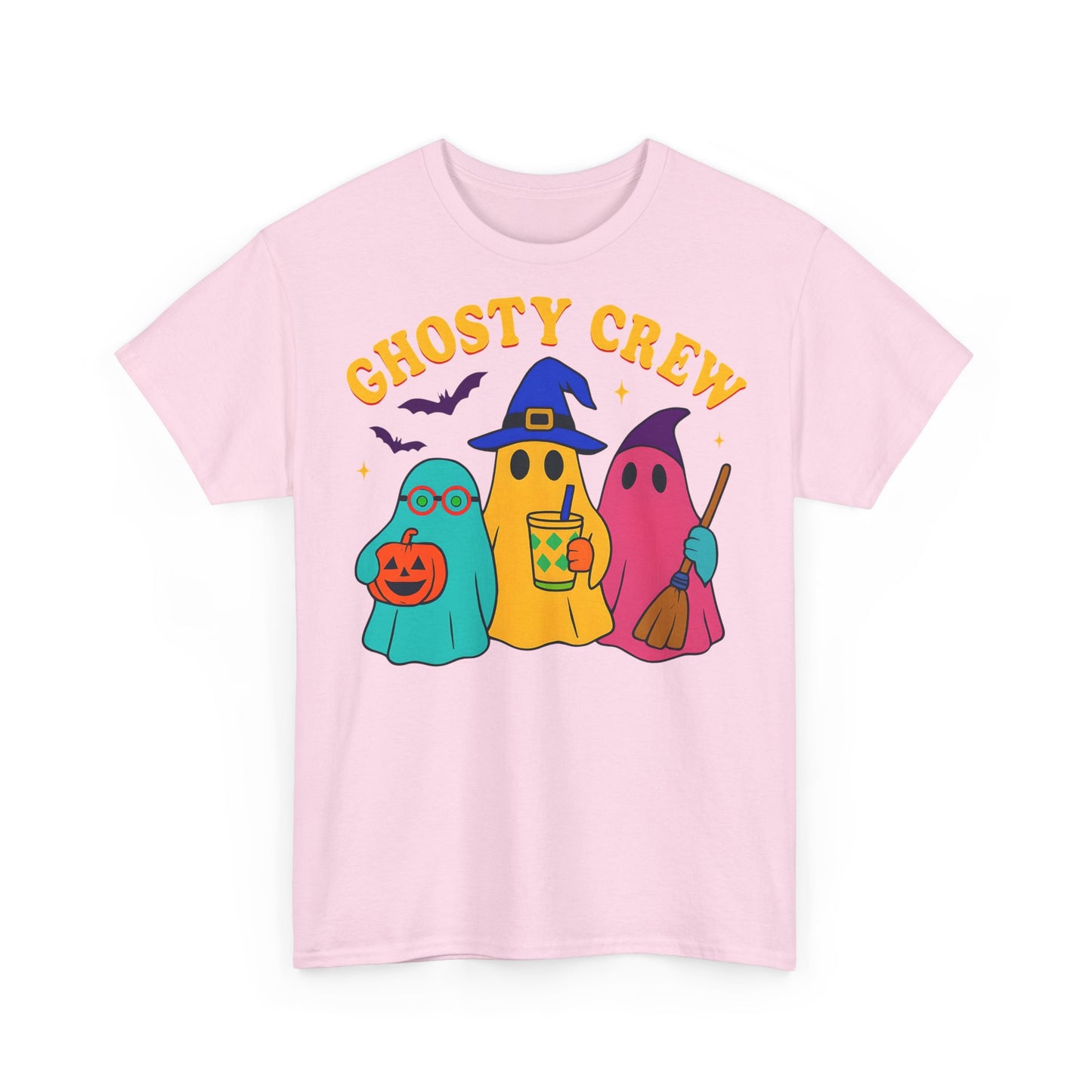 Ghostly Crew Tee, This tee is ideal for individuals who love to share in the holiday spirit, making it a wonderful gift for friends, family, or even yourself.