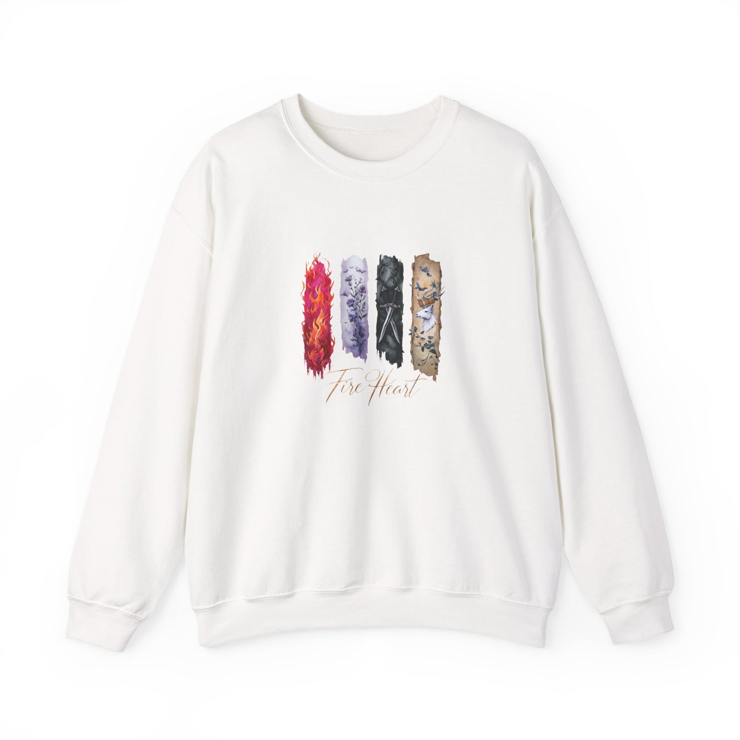Fire Heart Sweatshirt, Heir of Fire, perfect for book lovers, especially fans of Sarah J. Maas and her character Aelin Ashryver Galathynius.