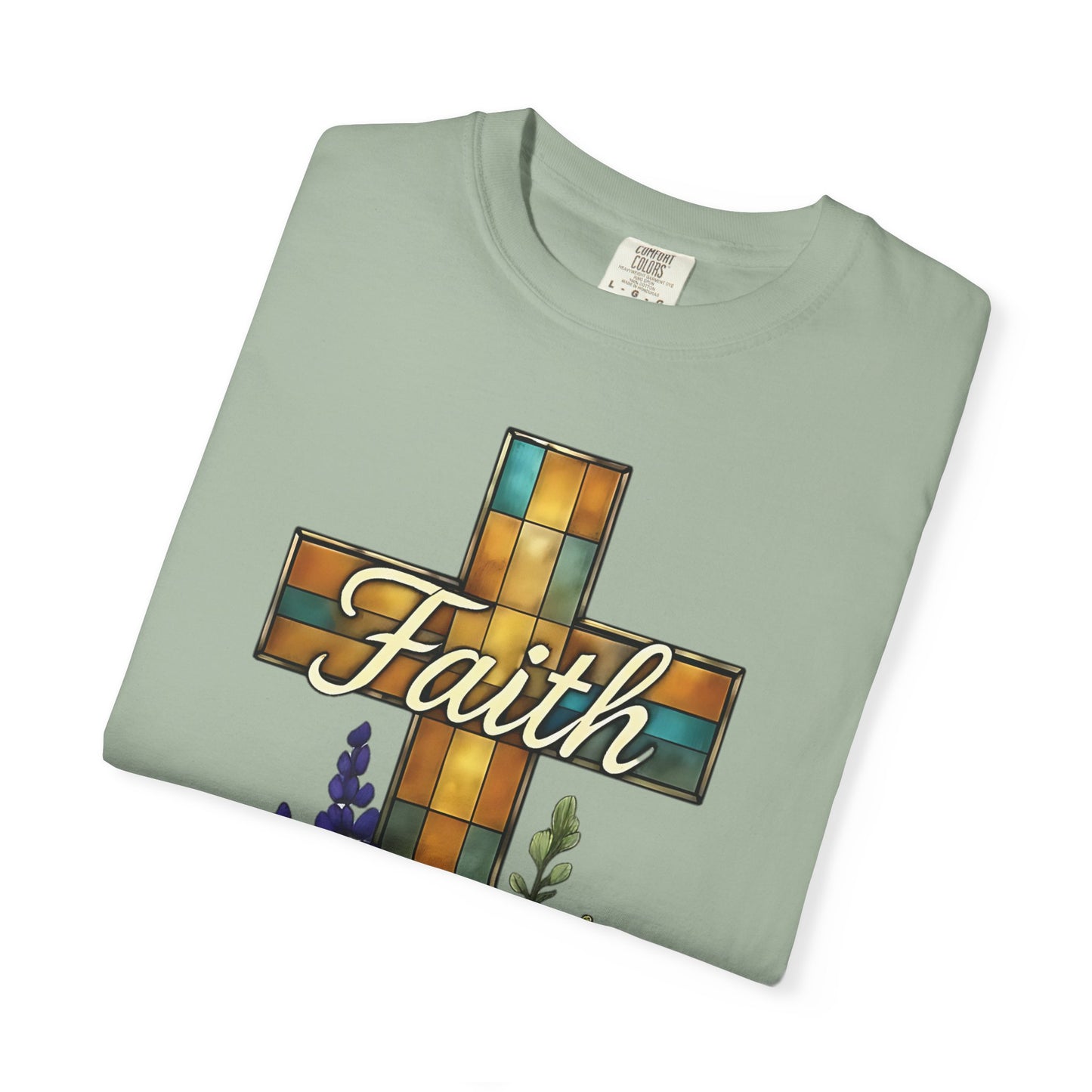 Christianity Faith Cross Comfort Colors T-shirt, Christianity gift or elevating your own collection of Christian merch, this shirt is a testament to the belief that God is good.