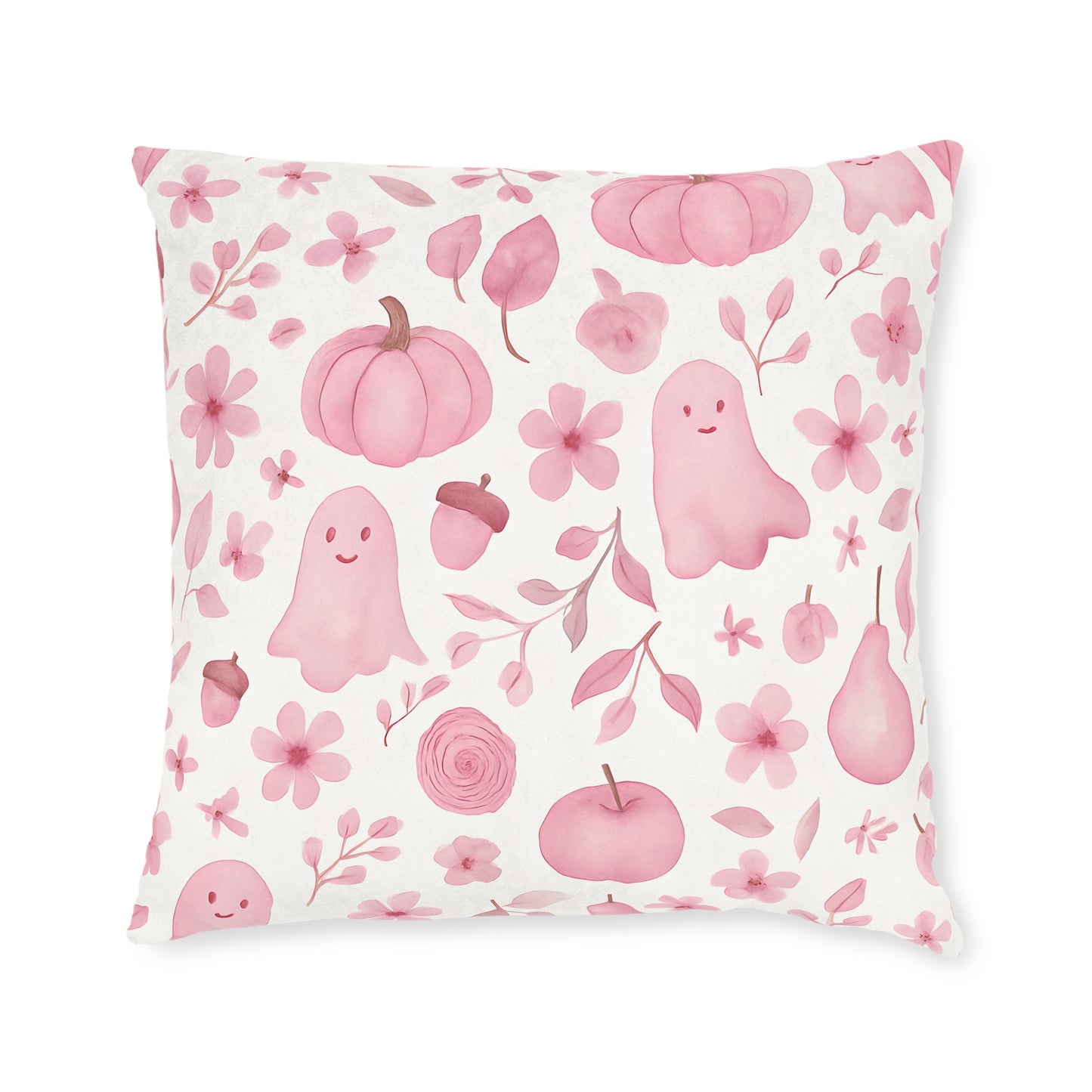 Pink Halloween Pillow, Each autumn throw pillow is crafted to harmonize effortlessly with your pink living room, creating a serene, yet stylish retreat.