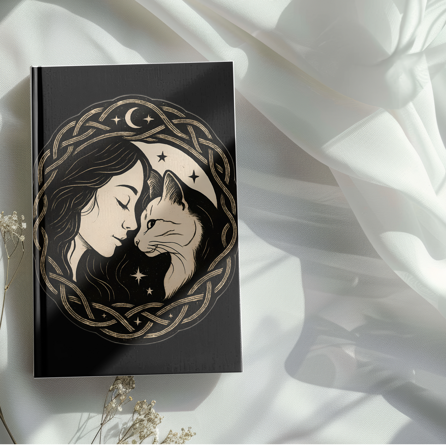 The Witch and Her Familiar Notebook, a mystical journey in the palm of your hand. Like whispering secrets to a witch black cat, this enchanting witchy notebook invites you into the world of the arcane with every turn of the page.