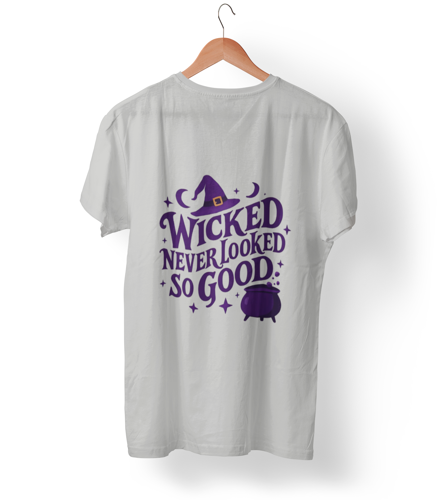 Wicked Never Looked So Good T-Shirt, a spellbinding addition to any witchy wardrobe, embodying the mischievous charm of witchcraft.