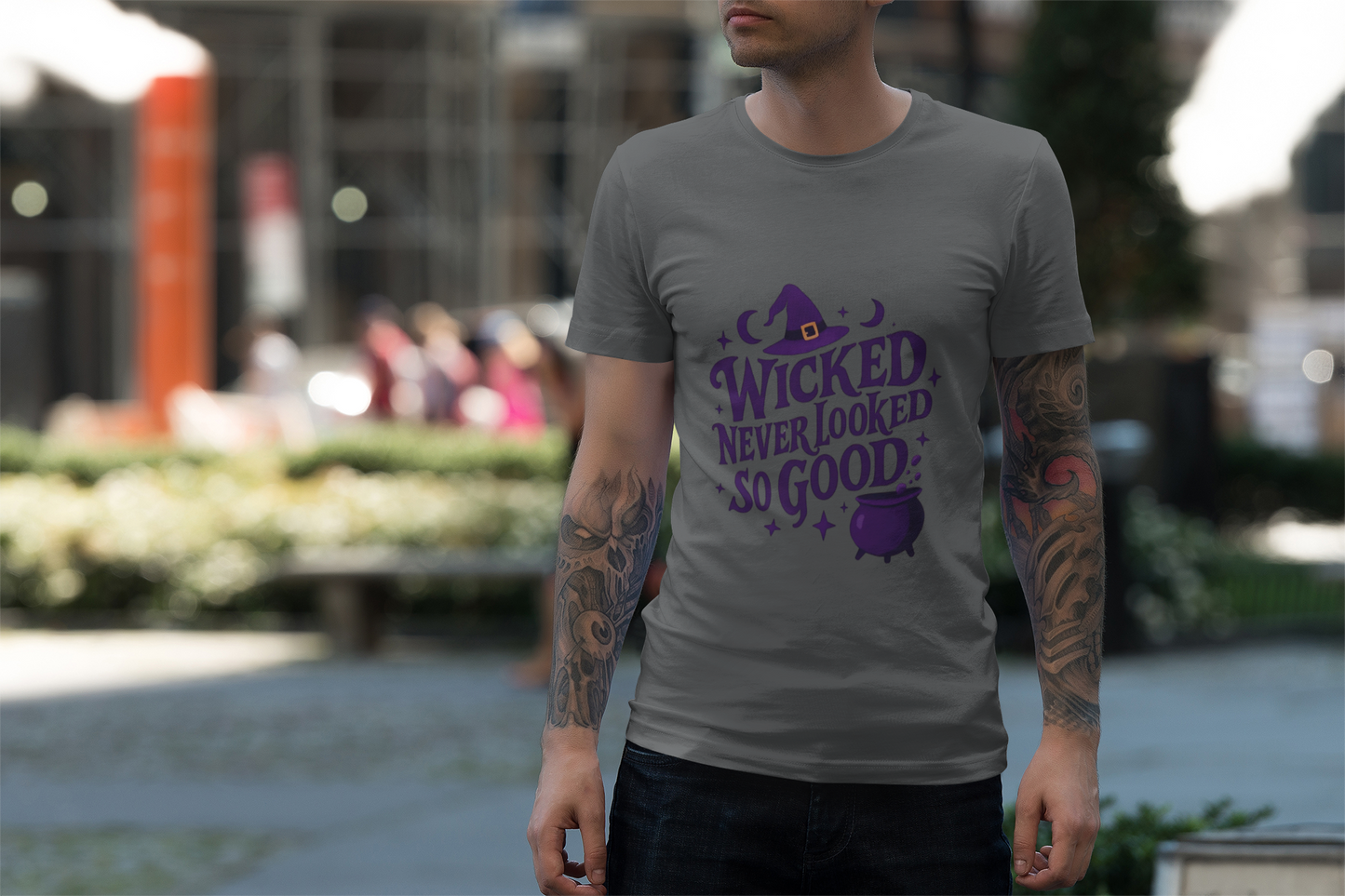 Wicked Never Looked So Good T-Shirt, a spellbinding addition to any witchy wardrobe, embodying the mischievous charm of witchcraft.