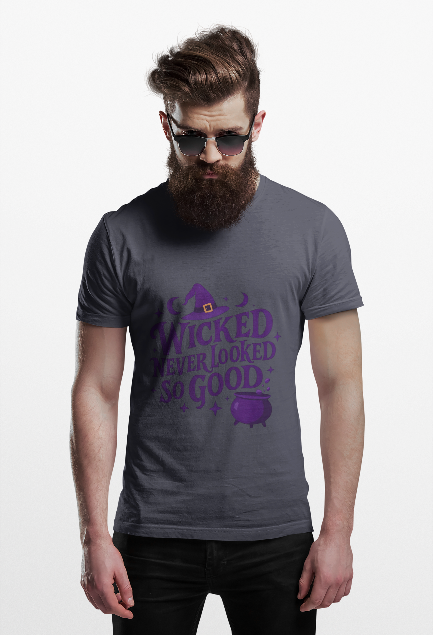 Wicked Never Looked So Good T-Shirt, a spellbinding addition to any witchy wardrobe, embodying the mischievous charm of witchcraft.