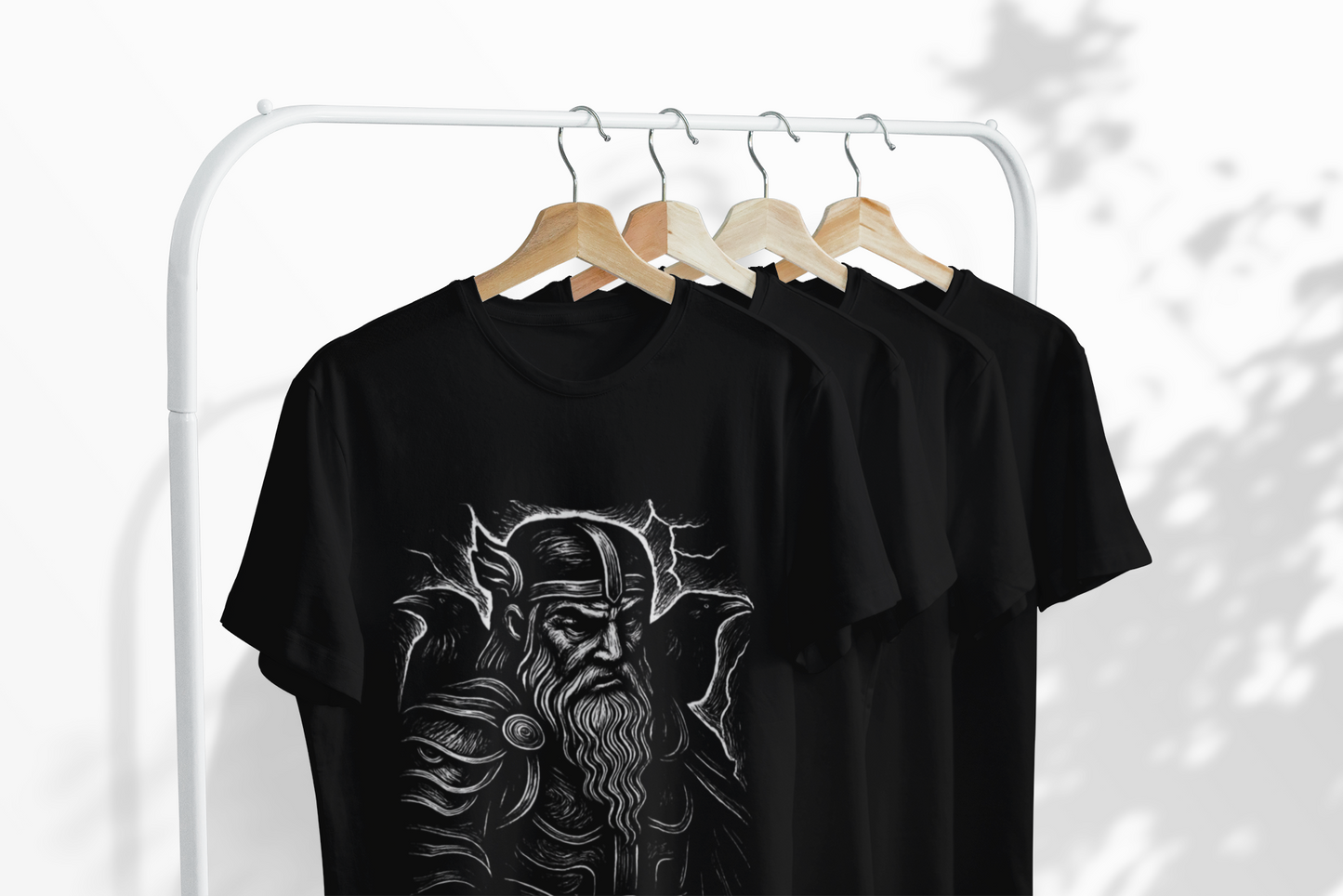 Viking God Odin T-Shirt,this viking shirt is your link to the past, offering a glimpse into the world where Odin and the viking gods reign supreme,a tribute to the enduring spirits of ancient Scandinavia