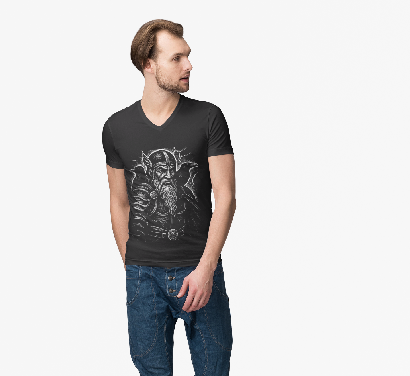 Viking God Odin T-Shirt,this viking shirt is your link to the past, offering a glimpse into the world where Odin and the viking gods reign supreme,a tribute to the enduring spirits of ancient Scandinavia