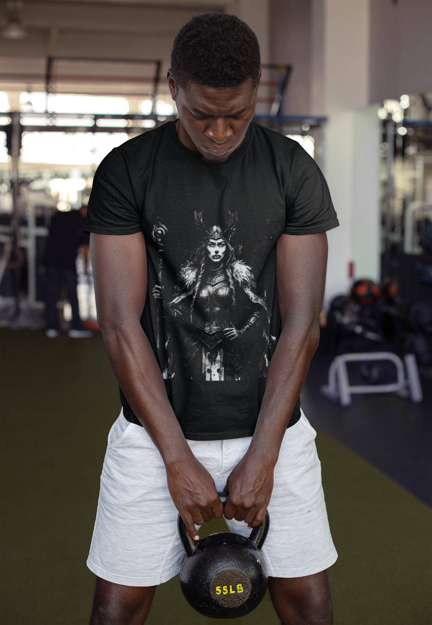 Frigg Norse Goddess T-shirt, captures the essence of Frigg, the revered Norse goddess, renowned in Nordic mythology as the embodiment of foresight and wisdom.
