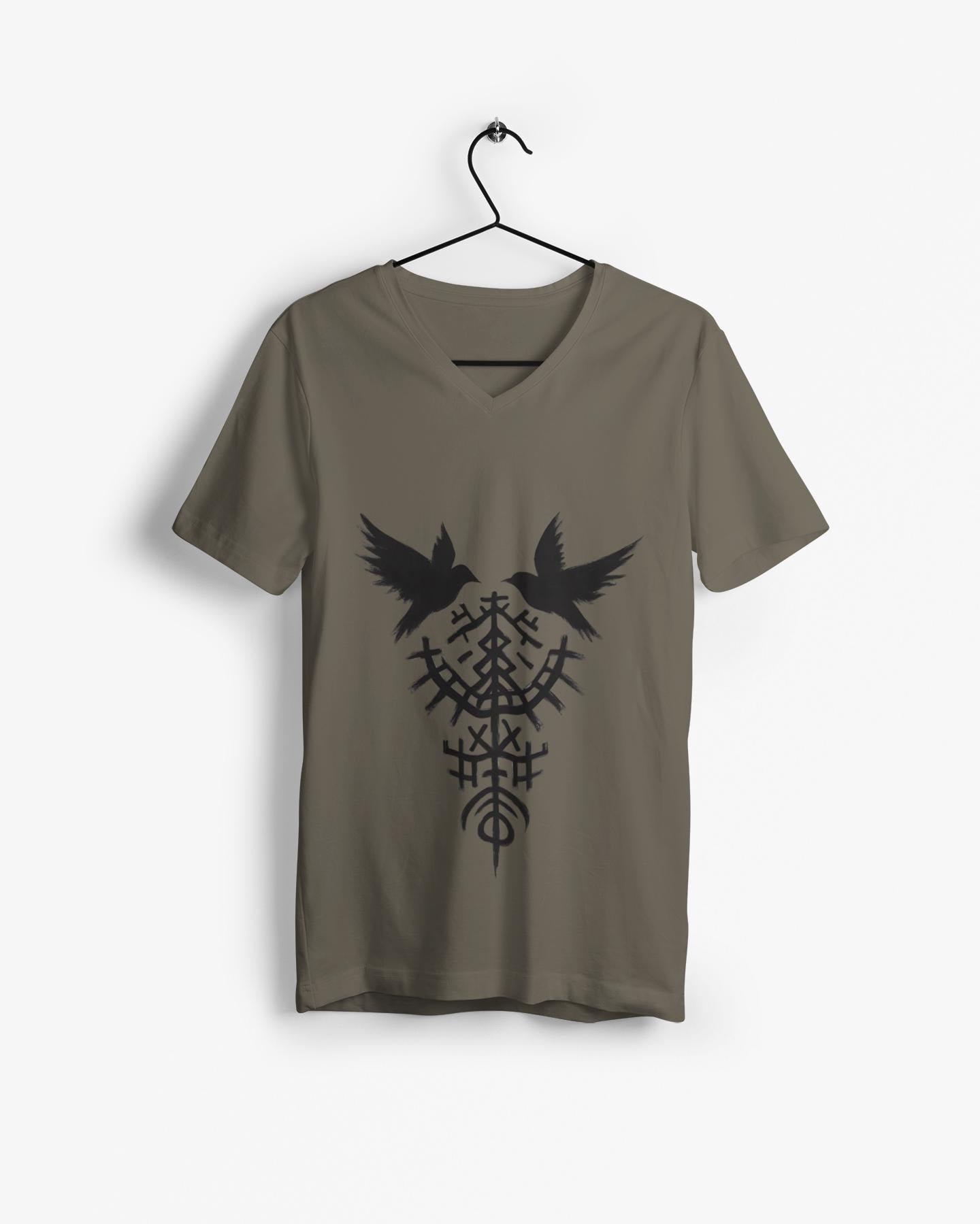 Viking Raven T-Shirt, Pagan Clothing, Norse Paganism, Norse Viking Shirt, Pagan TShirt, Raven Shirt, Viking Apparel