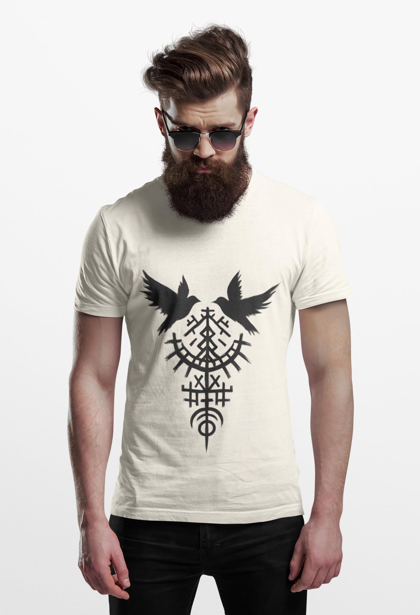 Viking Raven T-Shirt, Pagan Clothing, Norse Paganism, Norse Viking Shirt, Pagan TShirt, Raven Shirt, Viking Apparel