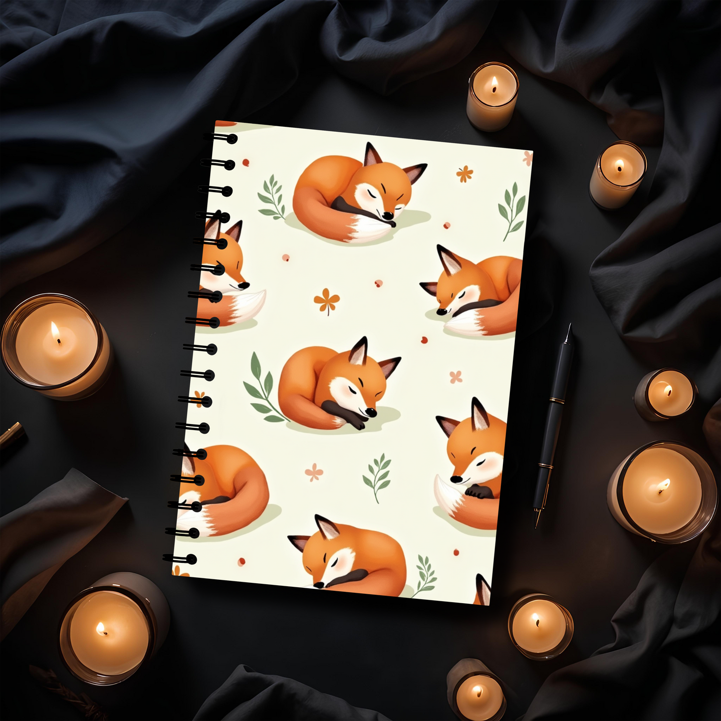 Autumn Fox Wirebound Notebook, the enchanting allure of woodland creatures comes alive on every page, Perfect for jotting down thoughts or sketching inspirations.