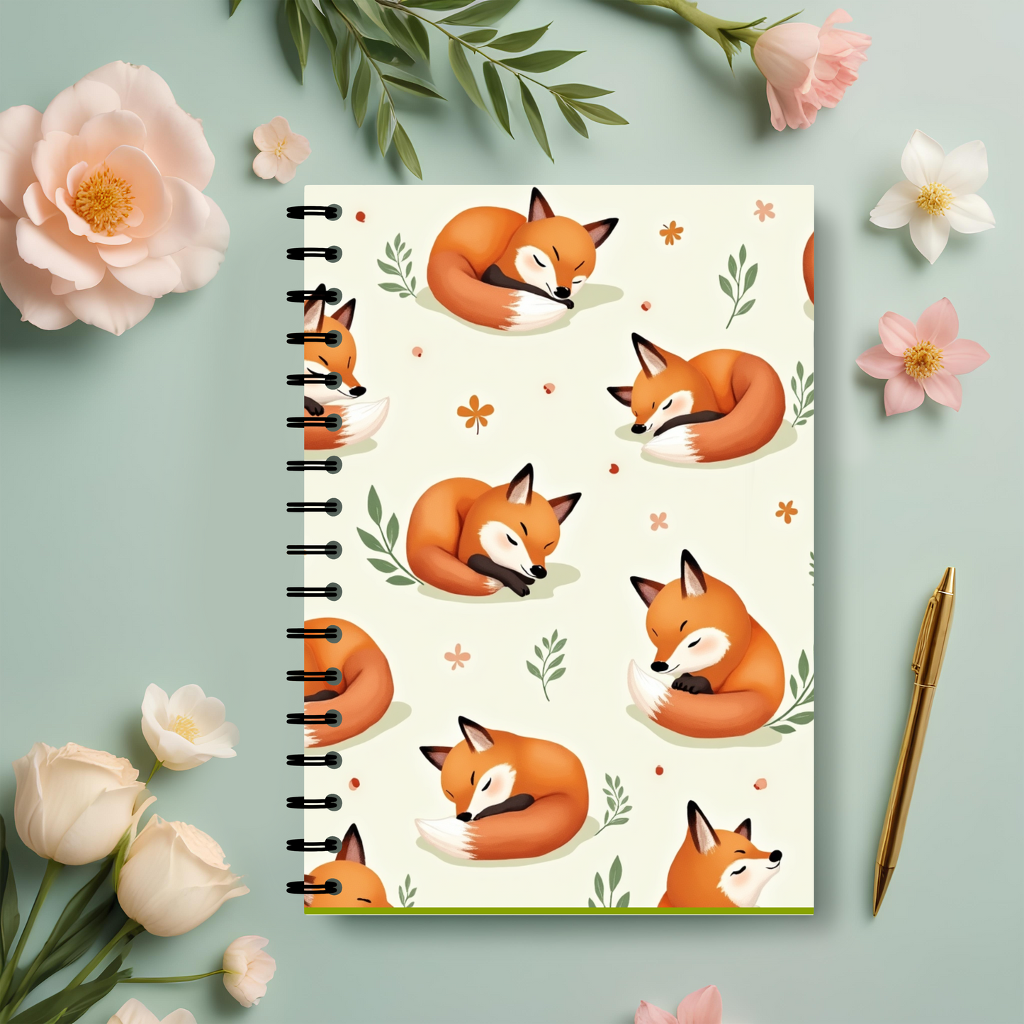 Autumn Fox Wirebound Notebook, the enchanting allure of woodland creatures comes alive on every page, Perfect for jotting down thoughts or sketching inspirations.